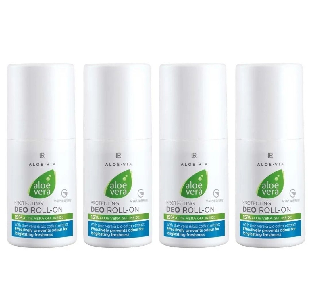 4er Schützender LR Deo Vera Aloe Pack Roll-on, Deo-Roller 4-tlg.,