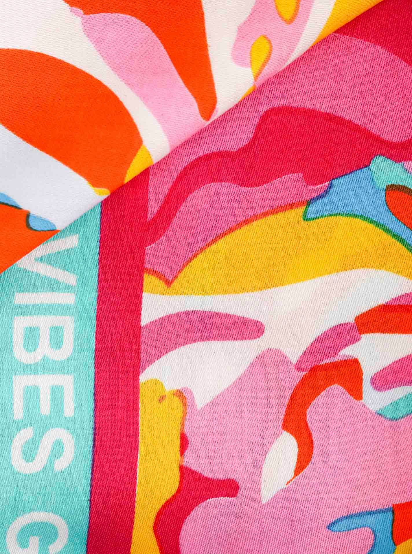 Zwillingsherz Modetuch "Blumentraum", mit Blüten und Tasseln günstig online kaufen