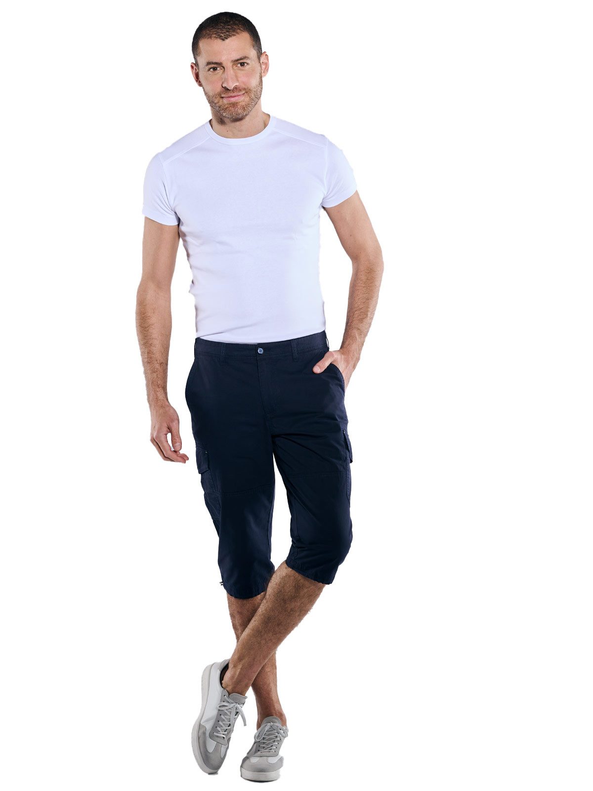 Engbers Caprihose Herren Capri-Hose slim fit, Saphirblau