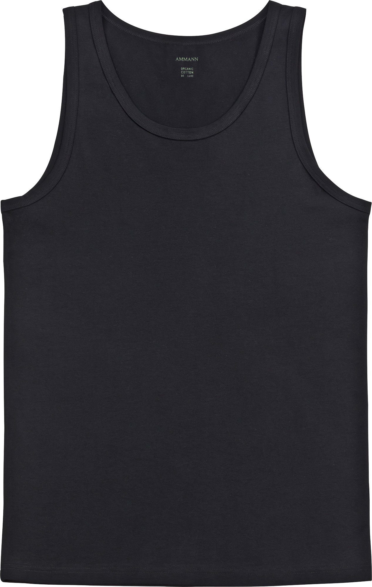 Ammann Unterhemd Bio Herren-Unterhemd Single-Jersey Uni schwarz