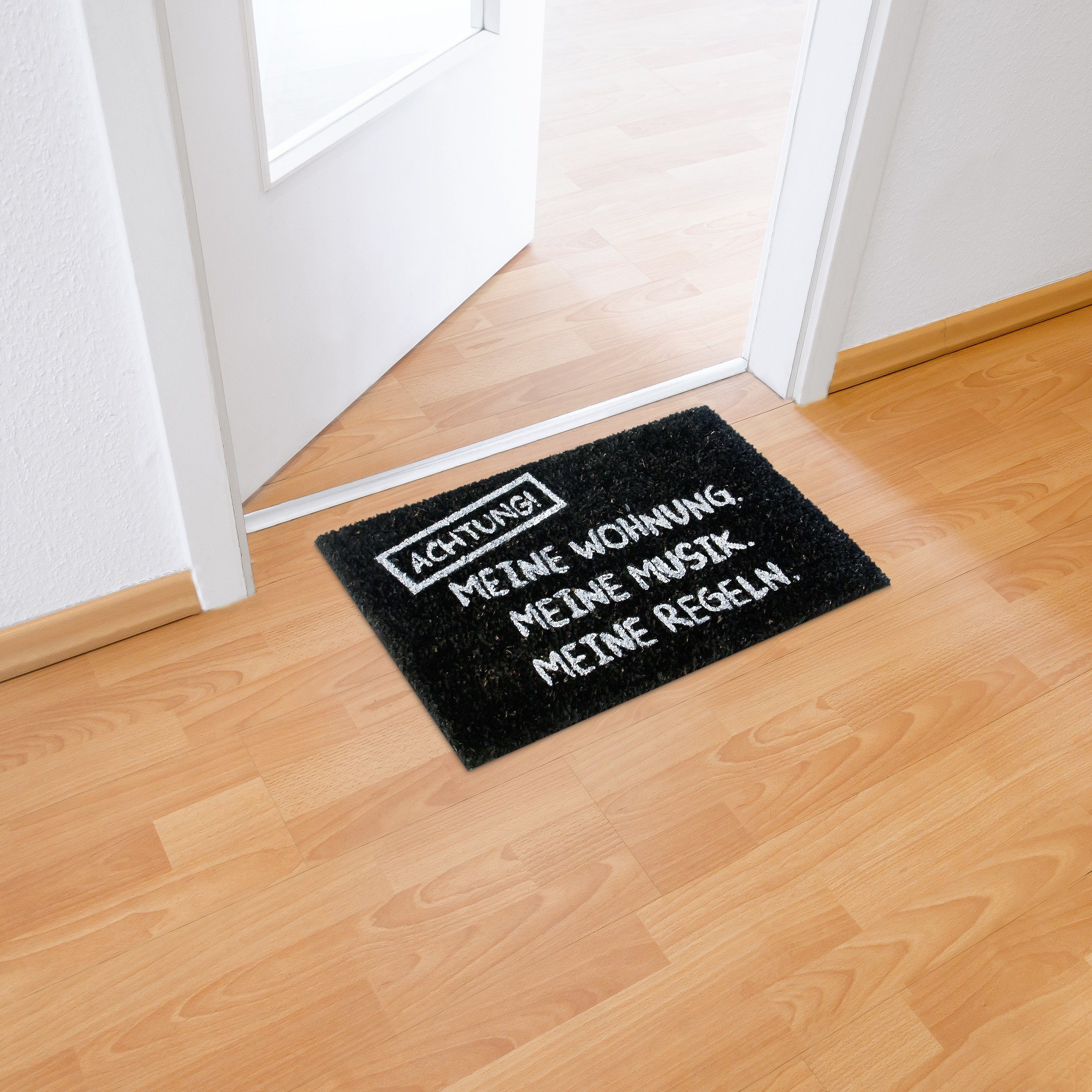 relaxdays Fußmatte Kokos MEINE WOHNUNG, Höhe: 10 mm günstig online kaufen