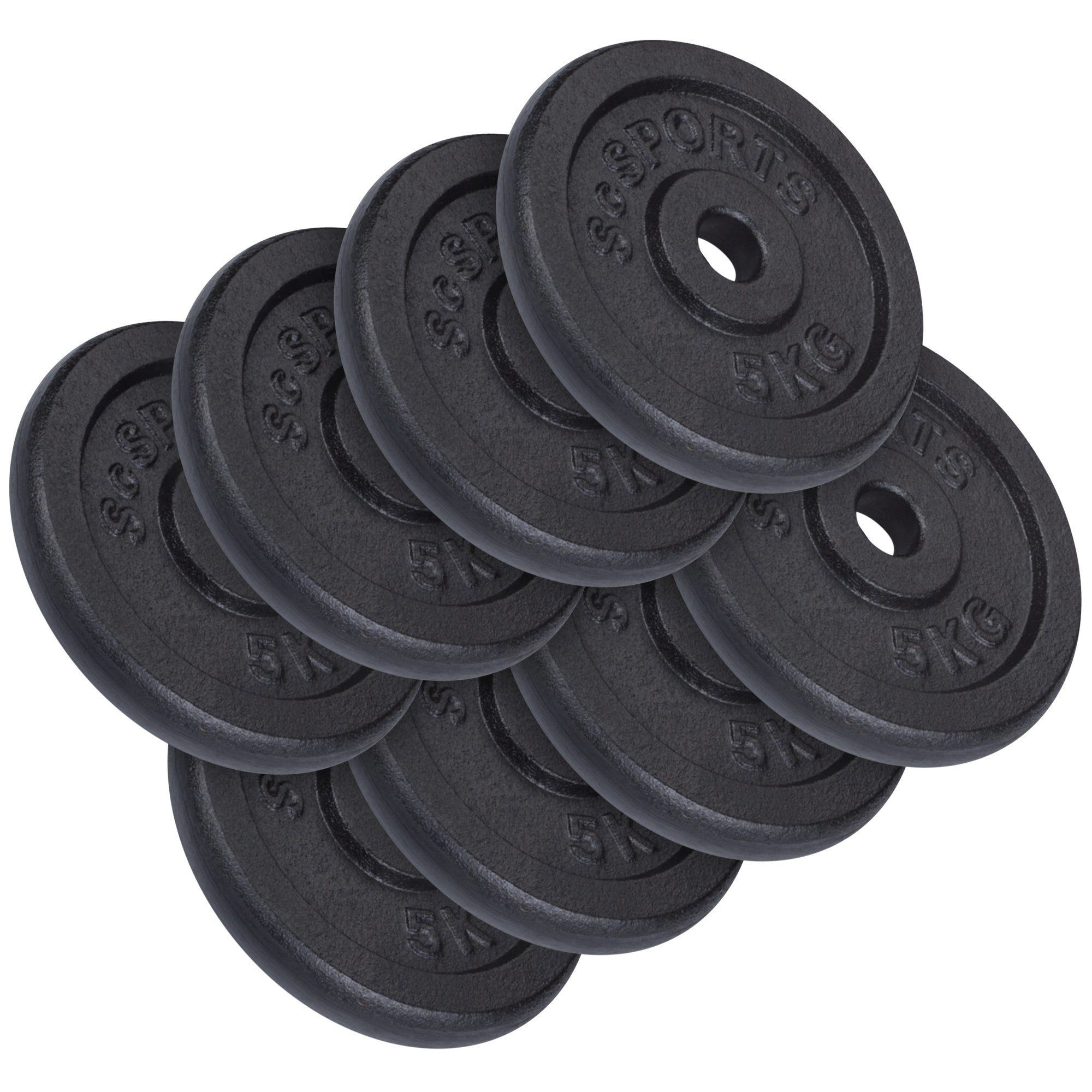 ScSPORTS® Hantelscheibe, 40 kg, (8-tlg)