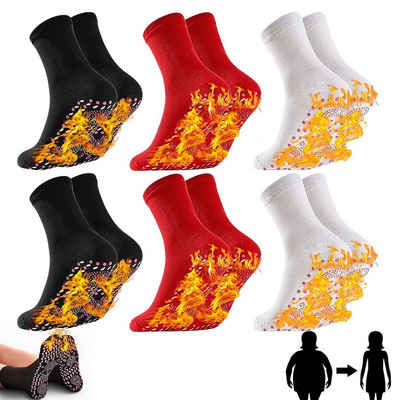 Moorle Thermosocken Selbsterwärmende Socken, Beheizbare Socken (6-Paar)