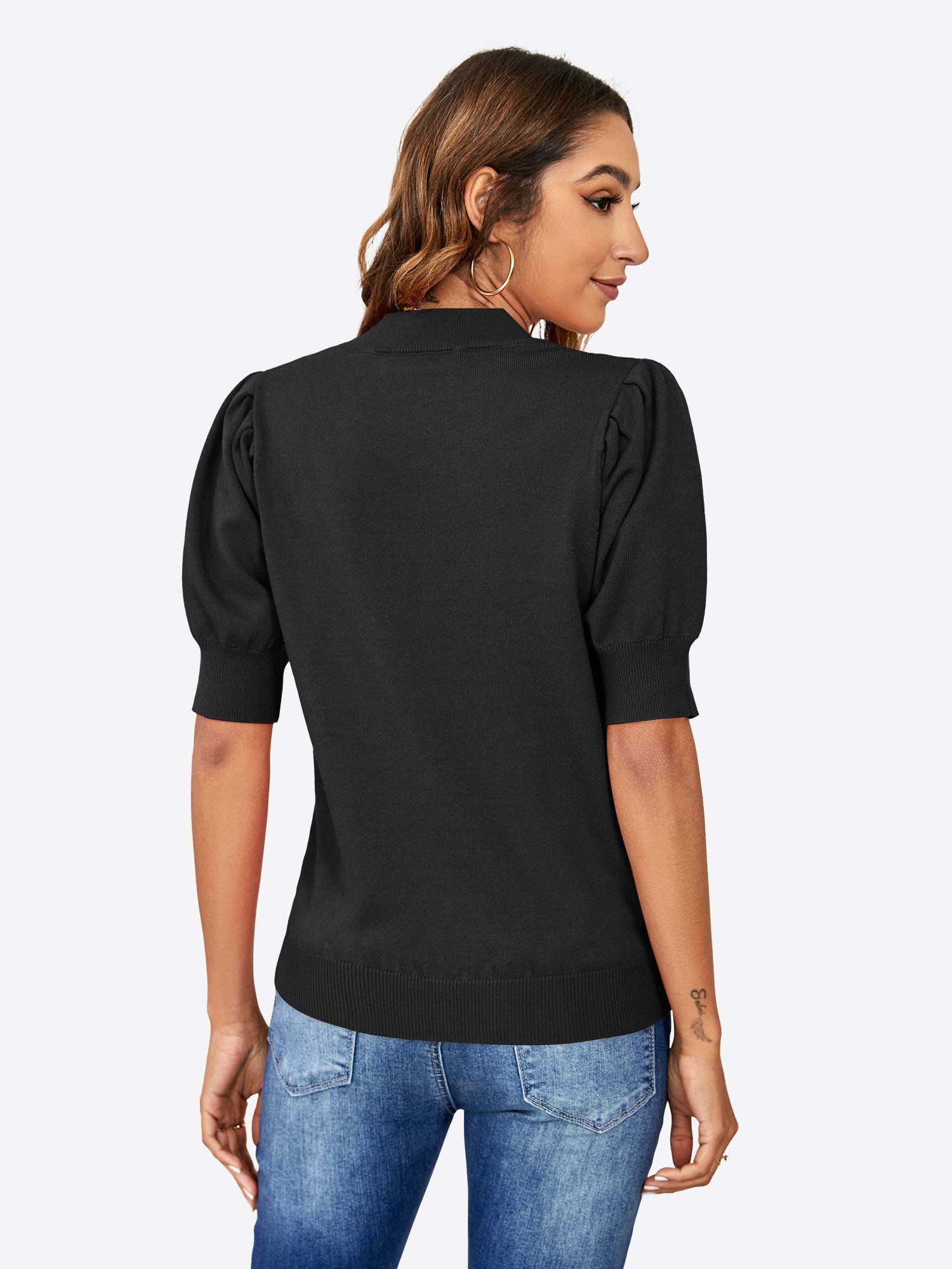 Imily Bela Sweater Damen Kurzarm-Strickpullover (Packung, 1-tlg., 1per-Pack günstig online kaufen