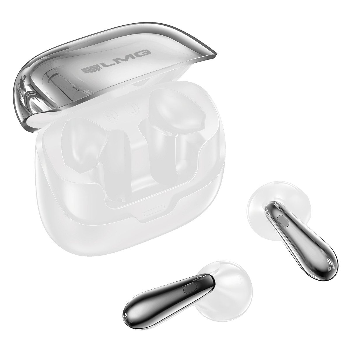 LMG Germany TA11 In-Ear Bluetooth-Kopfhörer mit Case, ANC & ENC >30 dB Bluetooth-Kopfhörer (IOS, Android, HSP, HFP, A2DP, AVRCP, ANC+ENC, 6 Mikrofone, Dual Bass, BT 5.4, 5 h Musik, 300 h Standby)