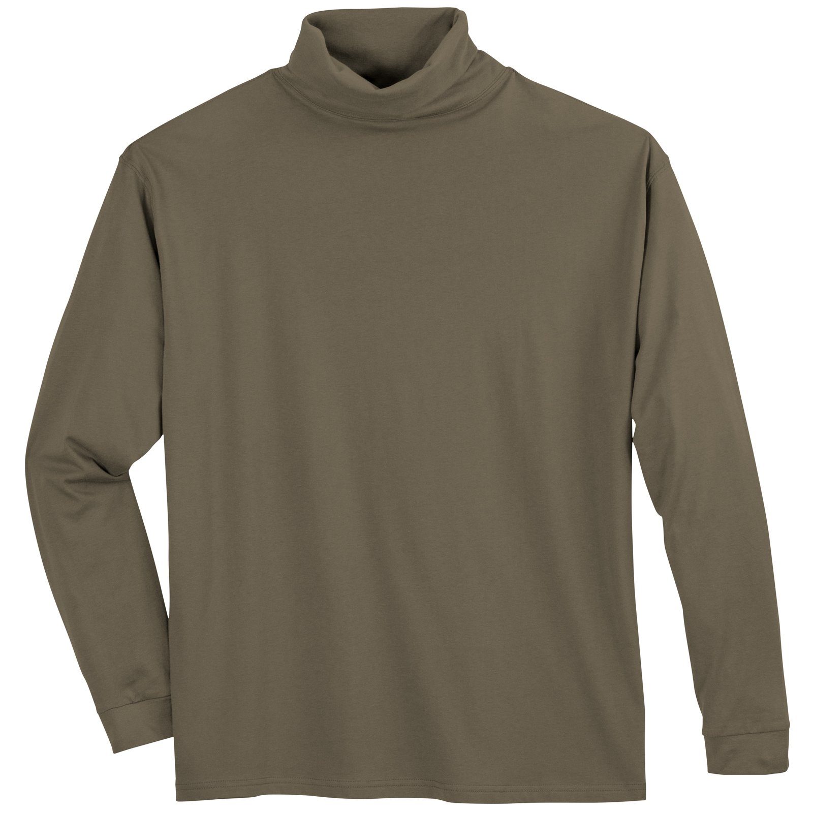 ADAMO Print-Shirt Adamo Langarm-Rolli große Größen khaki