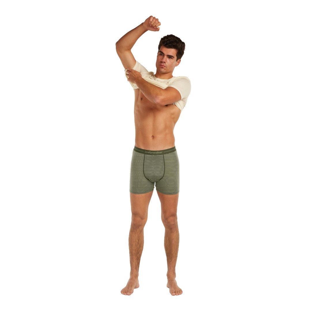 Icebreaker Boxershorts Anatomica (Merinowolle) Unterwäsche lichen/lodengrün Herren