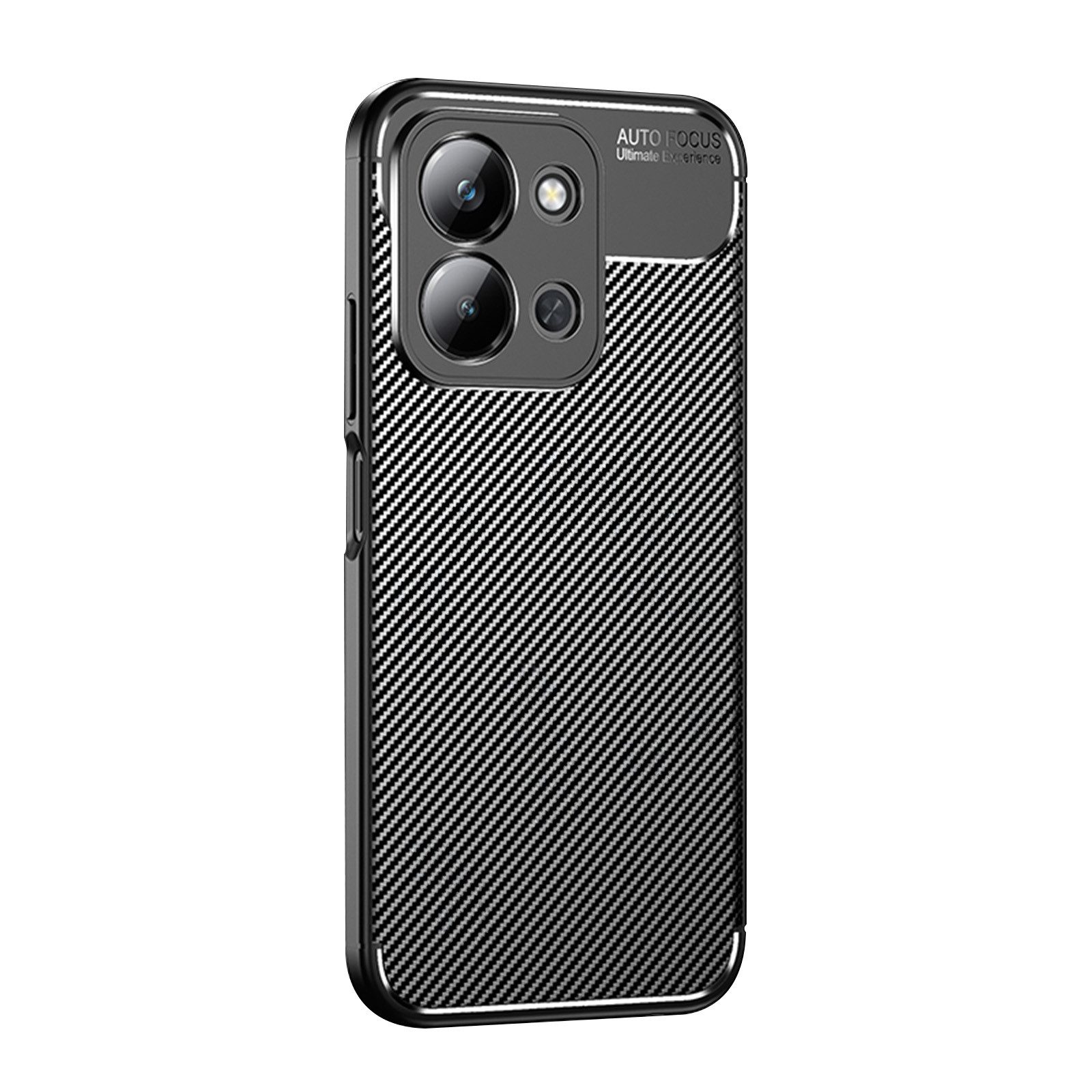 Tec-Expert Handyhülle Hülle in Carbon Optik für Xiaomi Redmi 15C 6.9 Zoll, 6,9", Karbonlook Case Cover mit detaillierten Ausschnitten