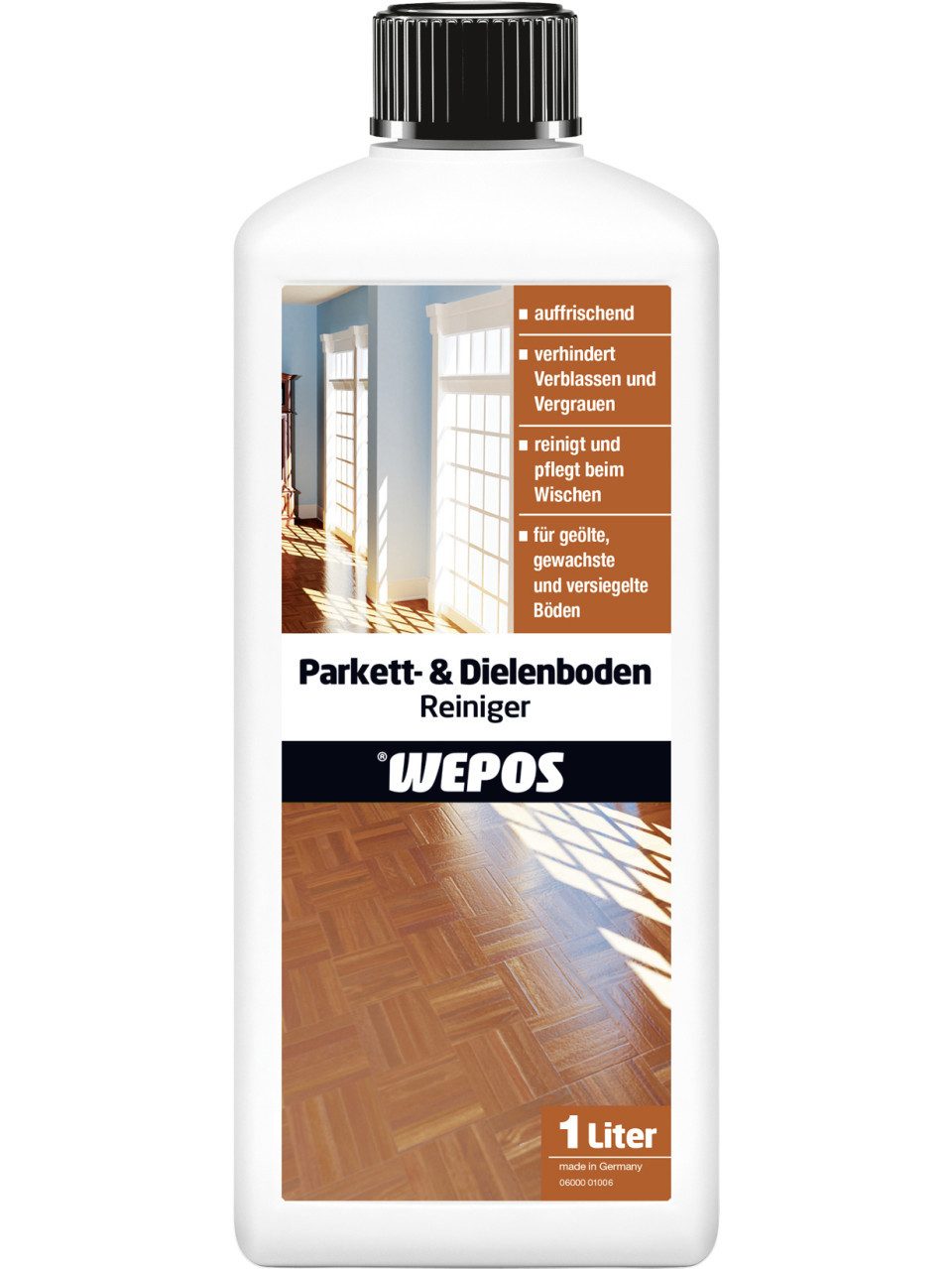 WEPOS CHEMIE GMBH Wepos Parkett- und Dielenbodenreiniger 1 L Vinyl- und Designbodenreiniger