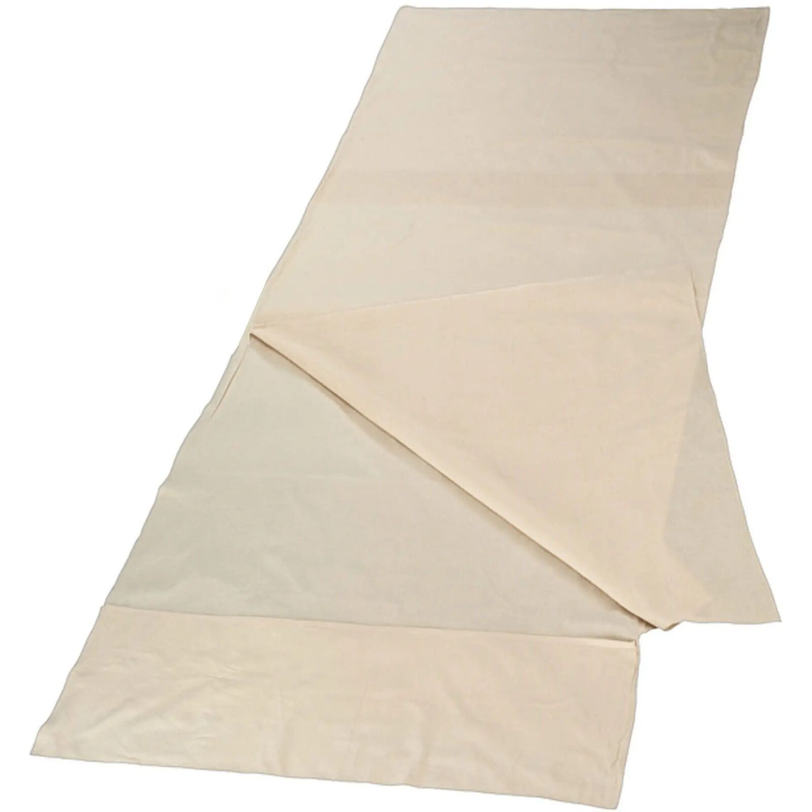 Outdoor International Schlafsackinlett Schlafsack Inlett Hüttenschlafsack Baumwolle 200 cm x 80 cm Kissenfach, Kissenfach, seitlicher Einstieg inklusive Nylon-Packsack, atmungsaktiv