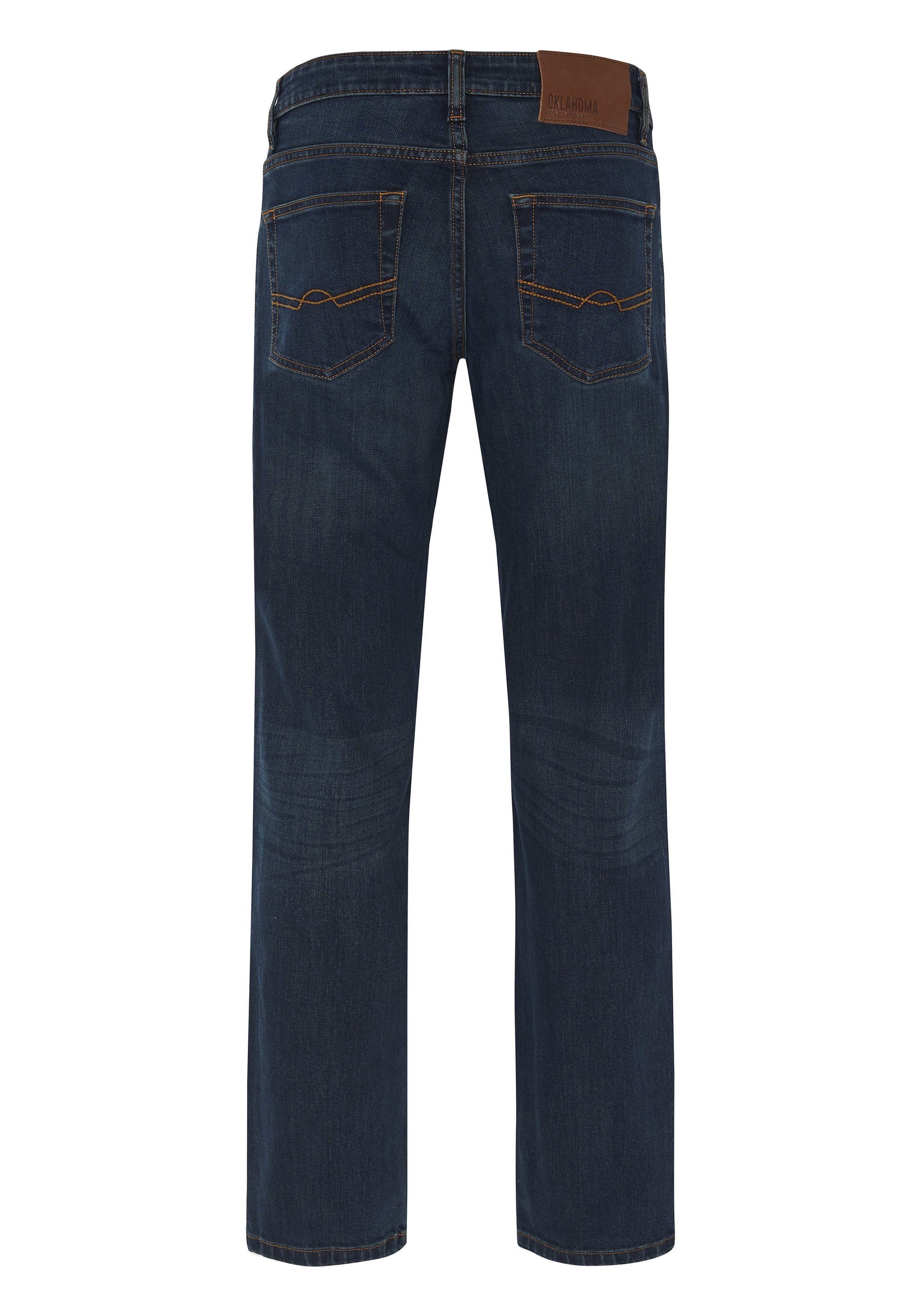 zertifiziert DENIM Straight-Jeans GOTS PREMIUM - (1-tlg) Grau Fit Comfort OKLAHOMA
