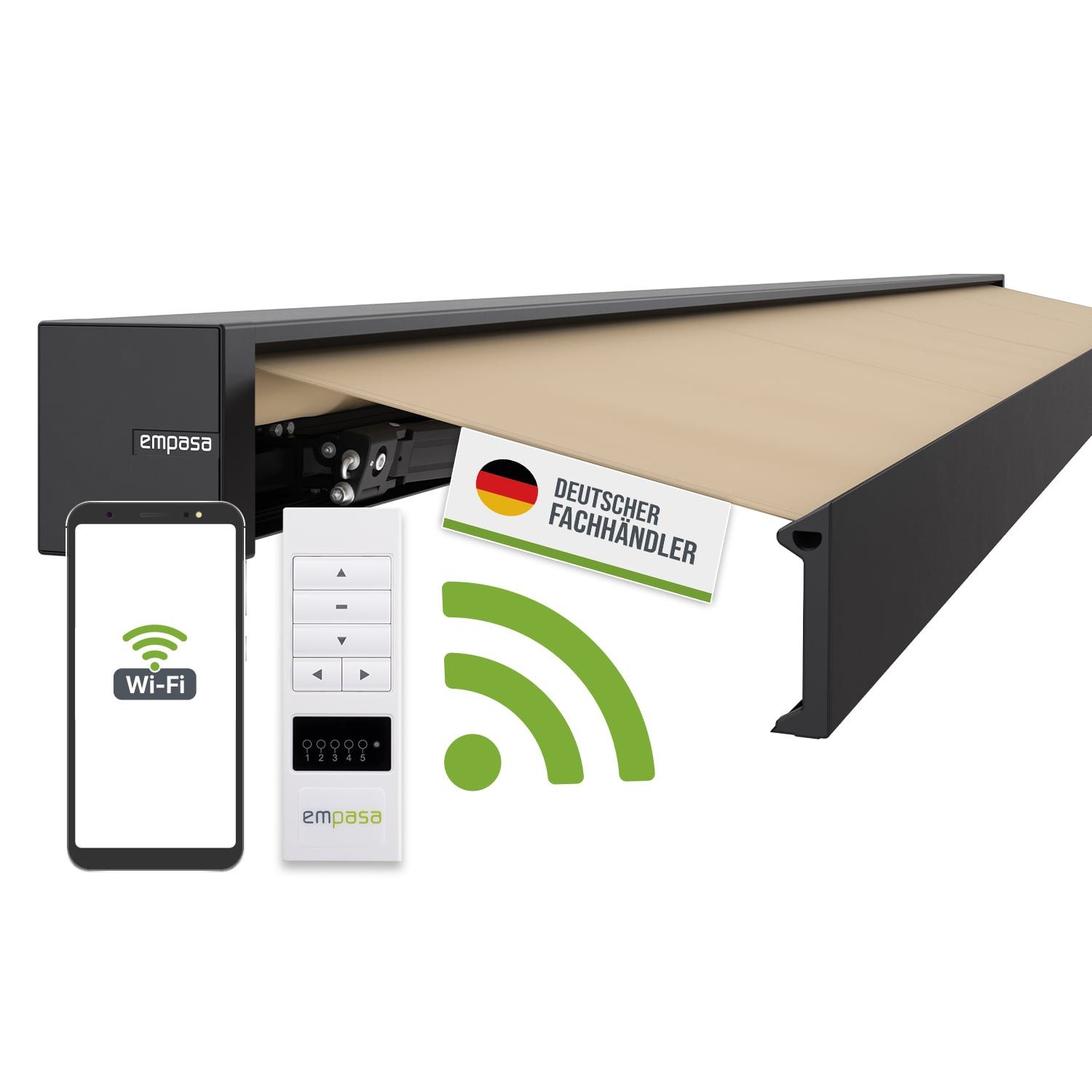 empasa Kassettenmarkise "CUBE ONE" Kubische Vollkassettenmarkise Markise