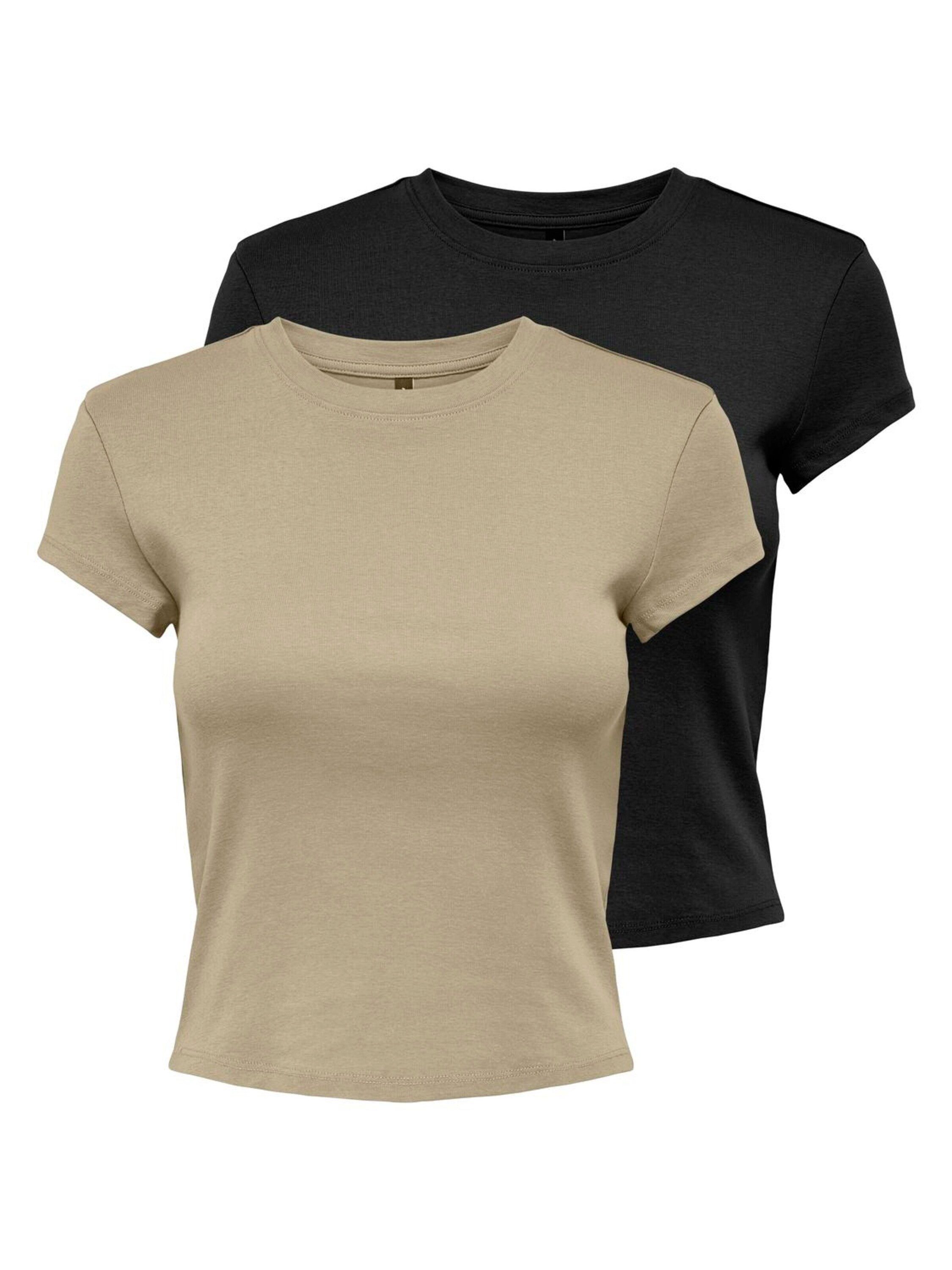 ONLY T-Shirt (2-tlg) Plain/ohne Details