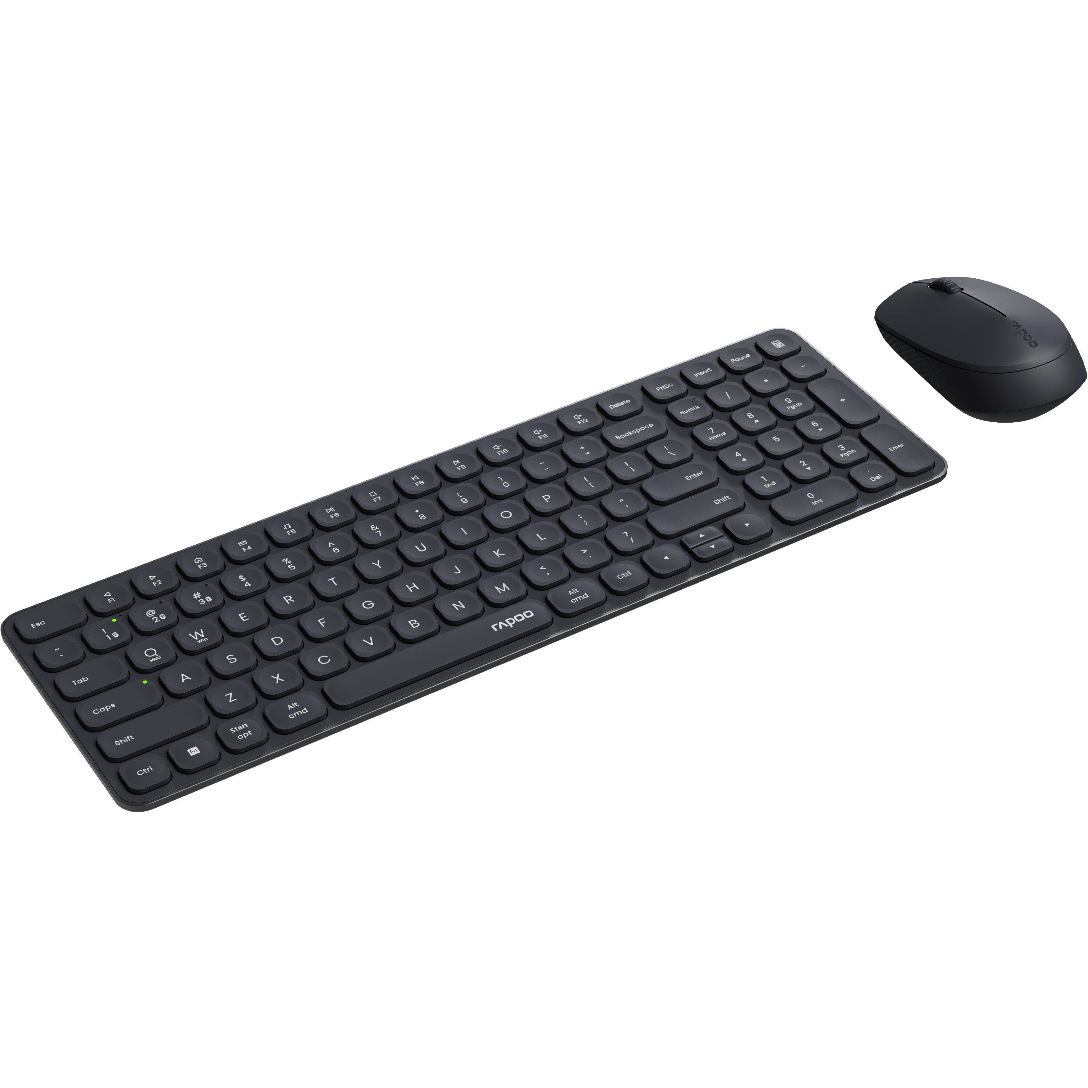 Rapoo 9310M Wireless Multimodus-Desktop-Set Tastatur- und Maus-Set, Bluetooth/2,4GHz Umschalttaste, Gehäuse aus Aluminiumlegierung