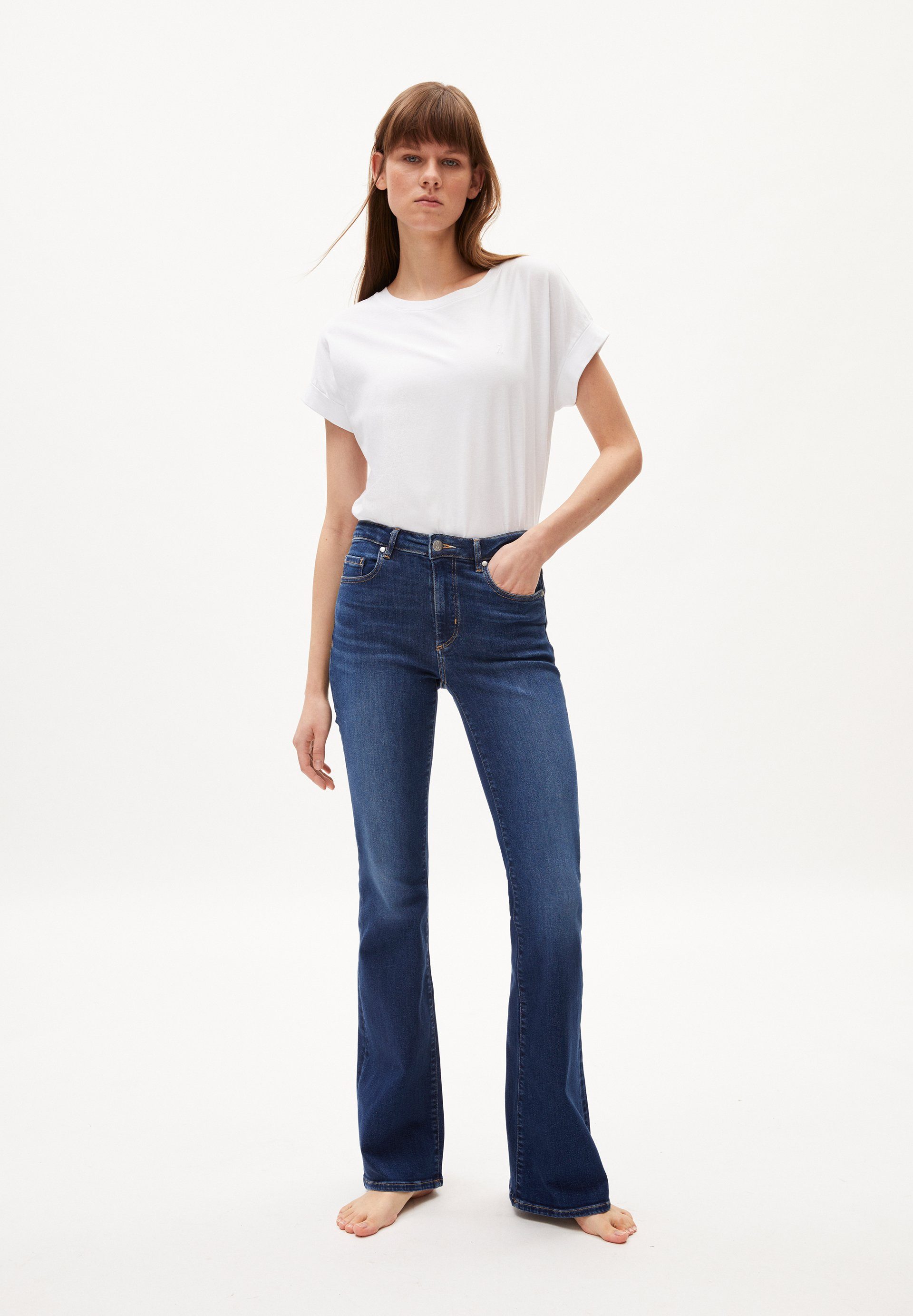 Damen STRETCH X Armedangels Straight-Jeans ANAMAA (1-tlg)