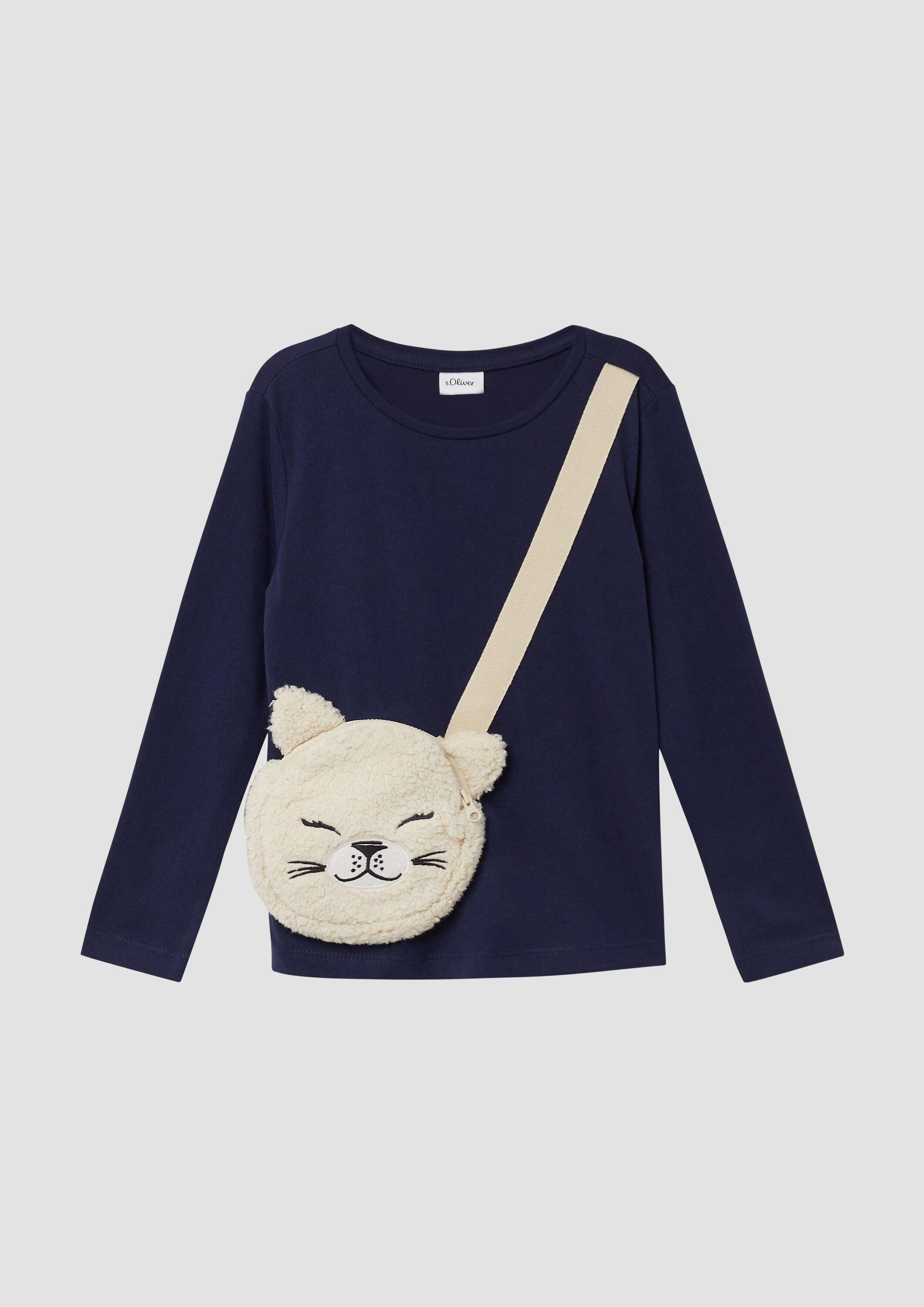 s.Oliver Langarmshirt T-Shirt Longsleeve im Loose Fit mit echter Tasche