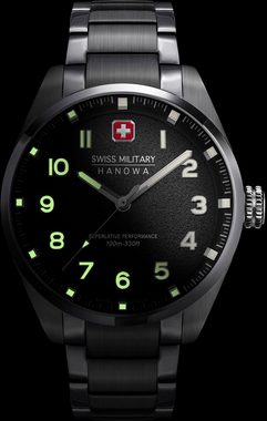 Swiss Military Hanowa Quarzuhr GREYHOUND, SMWGG0001503, Armbanduhr, Herrenuhr, Schweizer Uhr, Saphirglas, Swiss Made