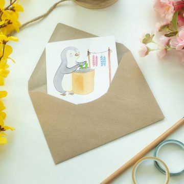 Mr. & Mrs. Panda Grußkarte Pinguin Kerzenziehen - Weiß - Geschenk, Hochzeitskarte, Sportart, Kar, Einzigartige Motive