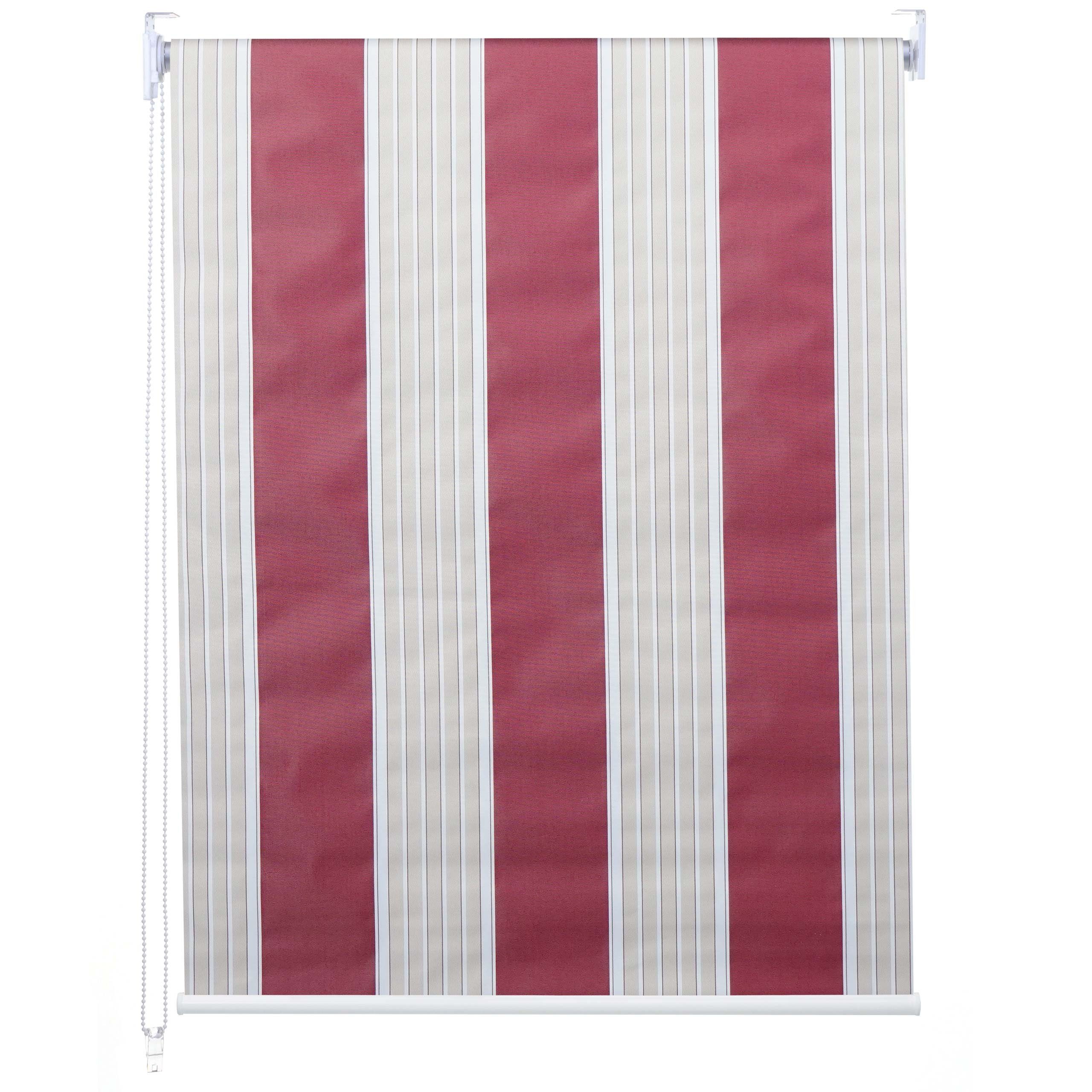 Seitenzugrollo MCW-D52-60x230, MCW, abdunkelnd, verschraubt, Wand- oder Deckenmontage, Bohrmontage, Kettenzug inkl. Kindersicherung, stufenlos, blickdicht, Thermobarriere