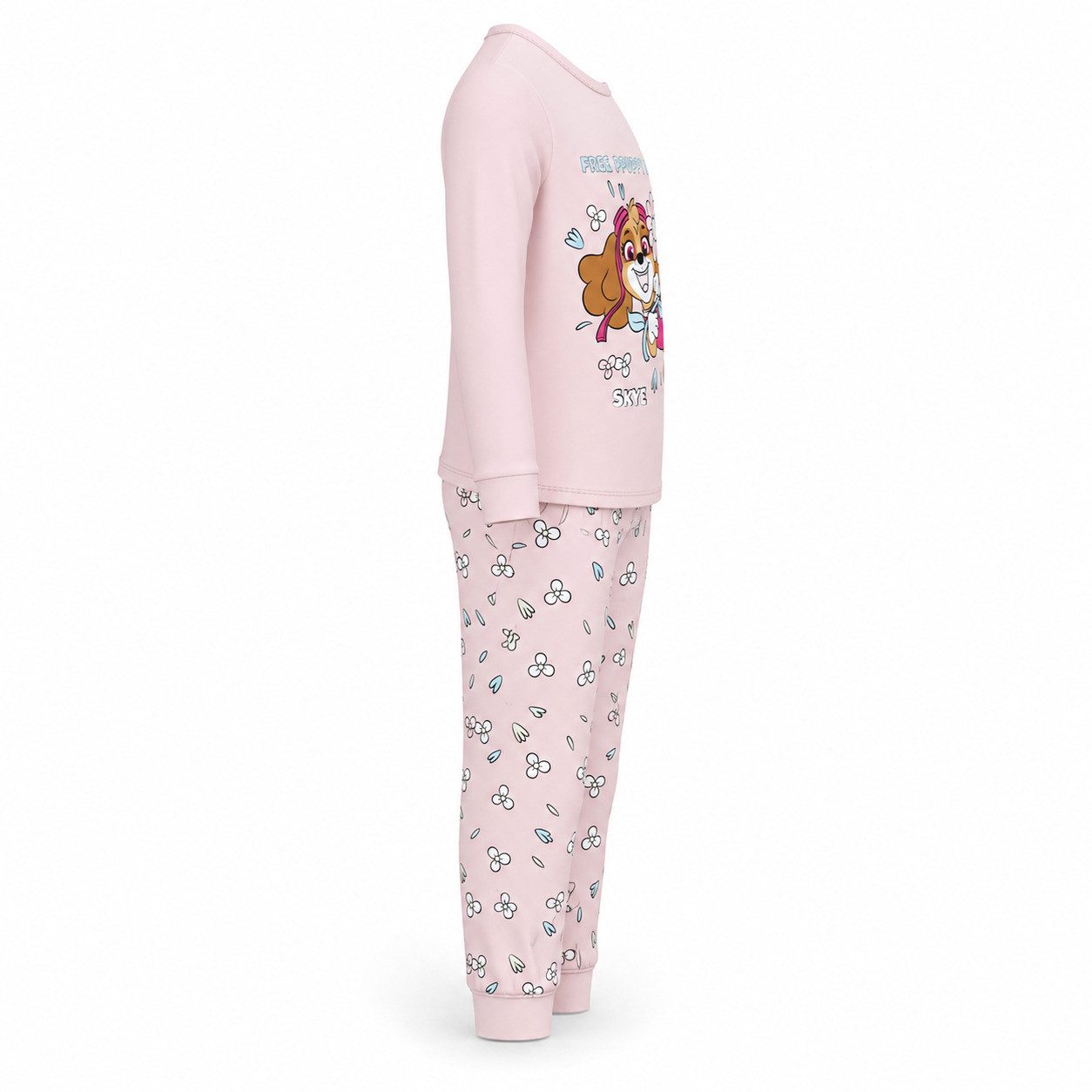 PAW PATROL Schlafanzug Paw Patrol Skye Kinder Mädchen langarm Schlafanzug Pyjama (Packung) Gr. 104 bis 128 - 100% Baumwolle – Bild 3 von 5