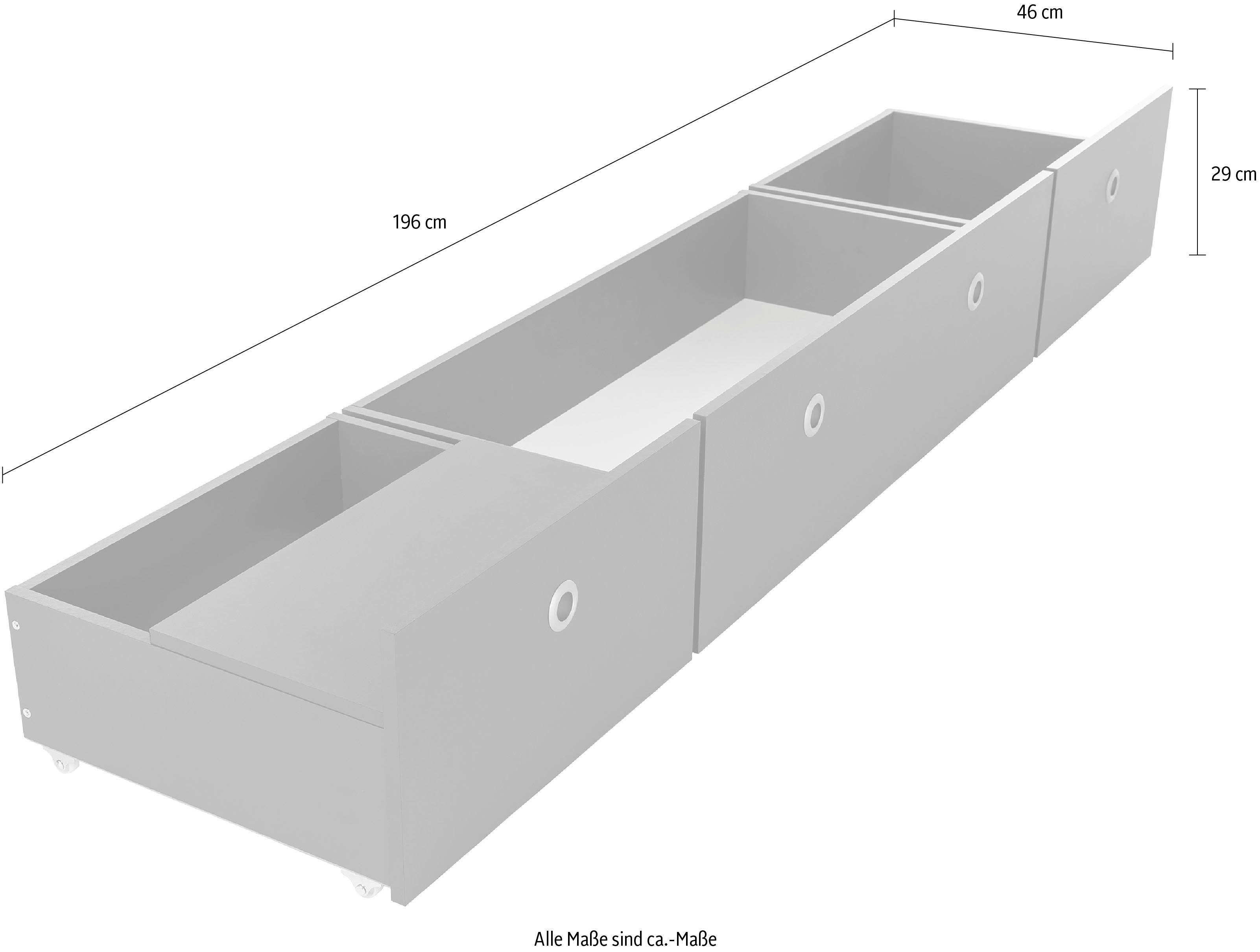 Arthur Berndt Alessio bed drawer (set of 3), with melamine surface