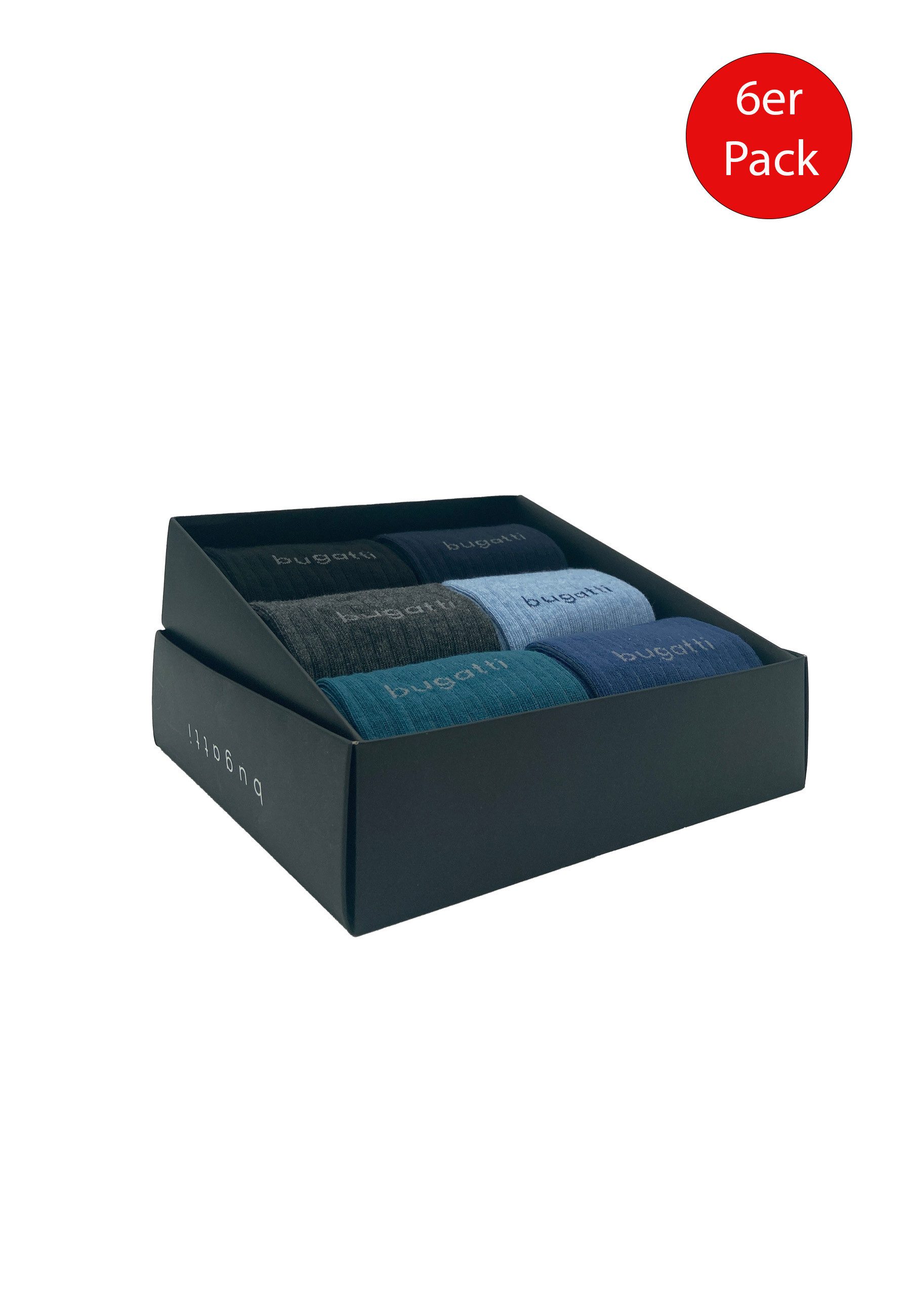 bugatti Basicsocken bugatti Herrensocken 6er Sockenbox günstig online kaufen
