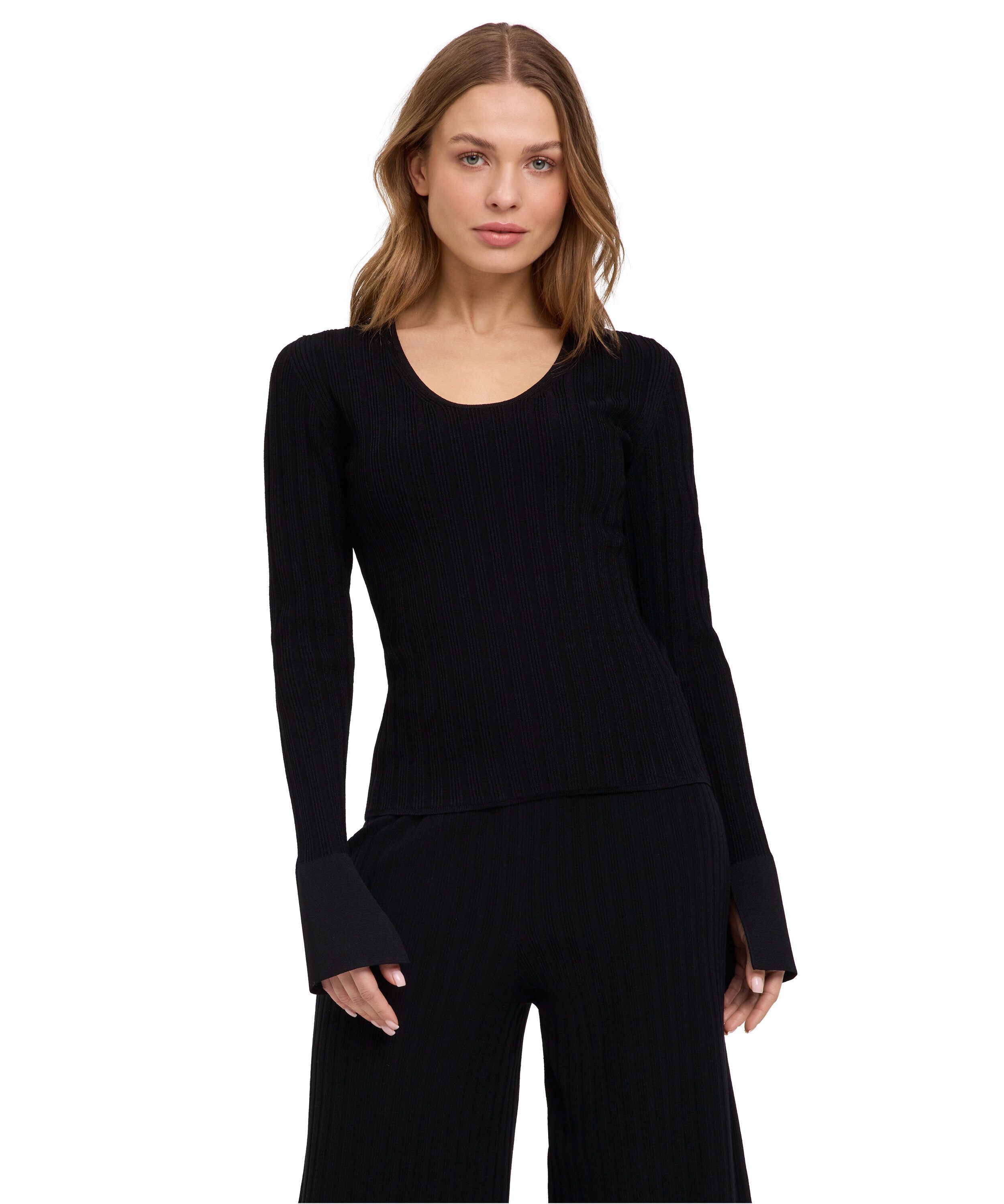 FALKE Strickpullover (1-tlg) mit feiner Rippstruktur