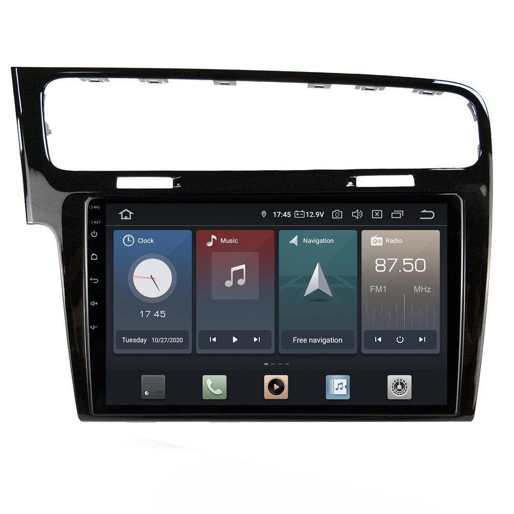 TAFFIO Für Volkswagen Golf 7 VII 10" Touch Android Radio CarPlay AndroidAuto Einbau-Navigationsgerät | Navigation