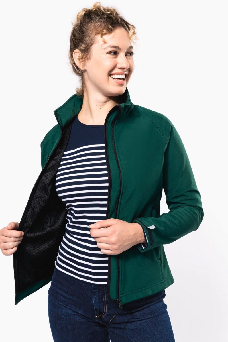 Kariban Softshelljacke Damen Softshell-Jacke mit Abnehmbare Kapuze