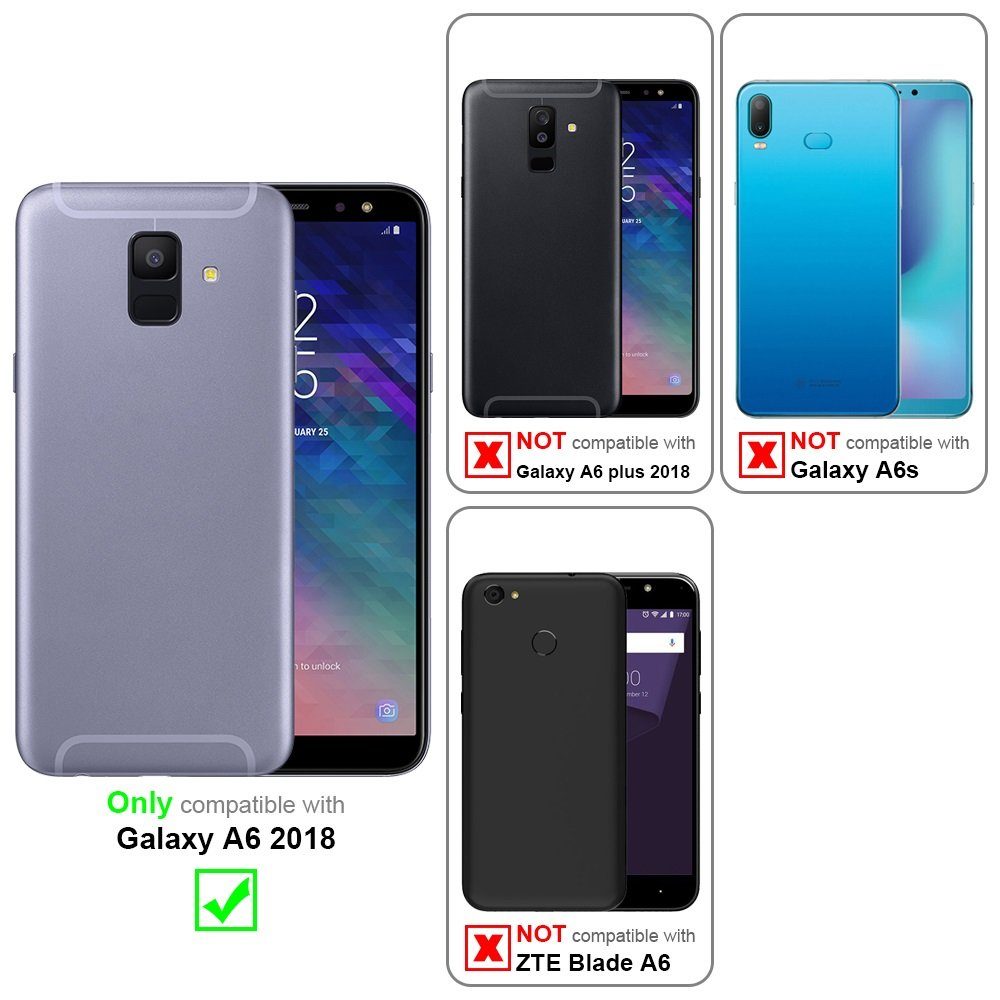 Cadorabo Handyhülle für Samsung Galaxy A6 2018 Hülle Samsung Galaxy A6 2018, Robustes Hard Case - Handy Schutzhülle - Hülle - Back Cover Bumper