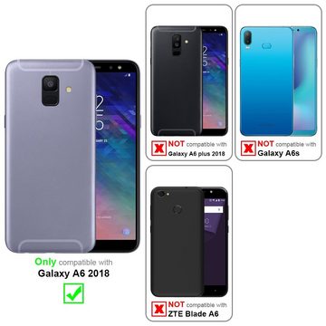 Cadorabo Handyhülle Samsung Galaxy A6 2018 Samsung Galaxy A6 2018, Klappbare Handy Schutzhülle - Hülle - mit Standfunktion und Kartenfach
