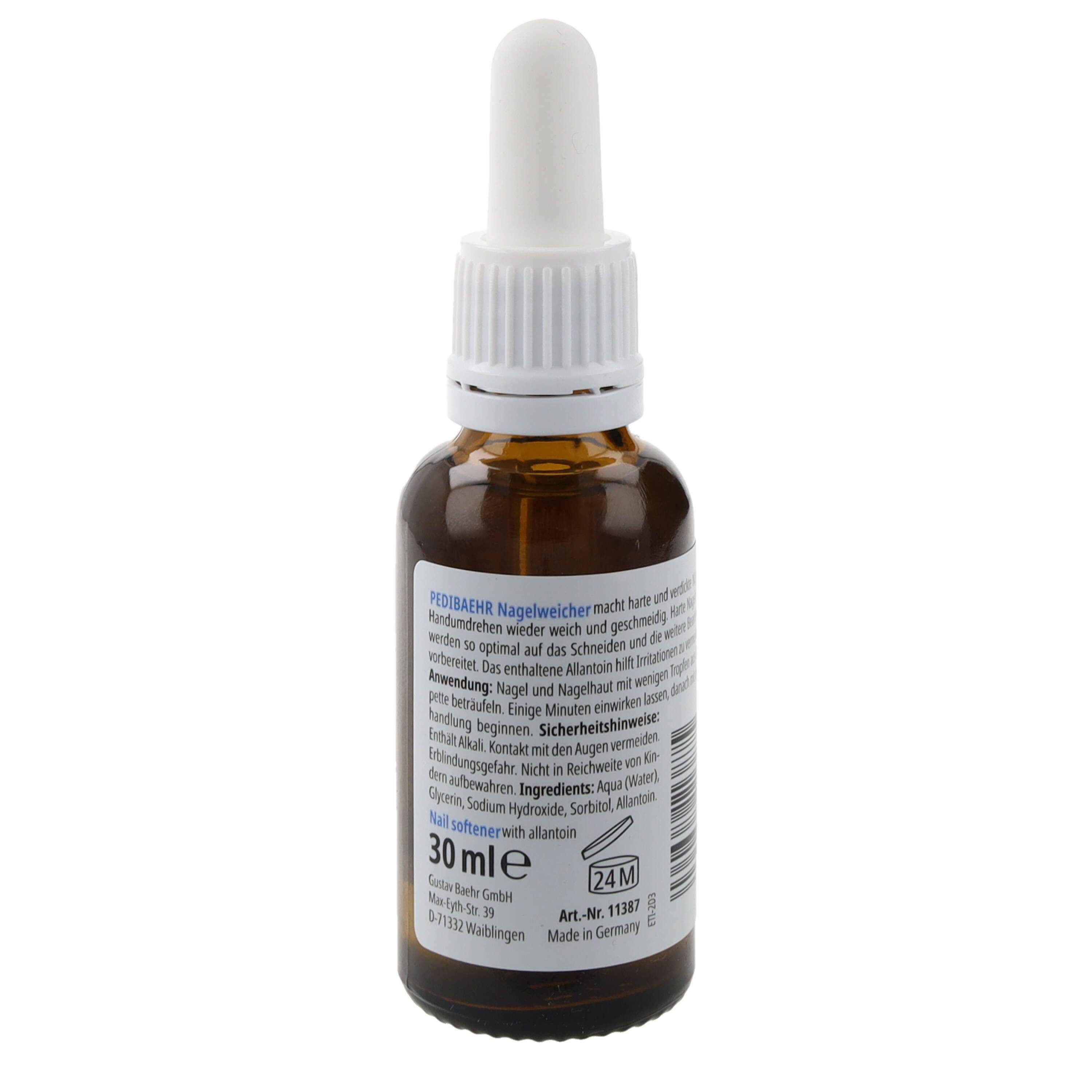 Pedibaehr Nagelweicher Pedibaehr Professional Nagelweicher 30ml, 1-tlg., wenige Minuten Einwirkzeit, pflegt mit Allantoin & Glycerin – Bild 3 von 4