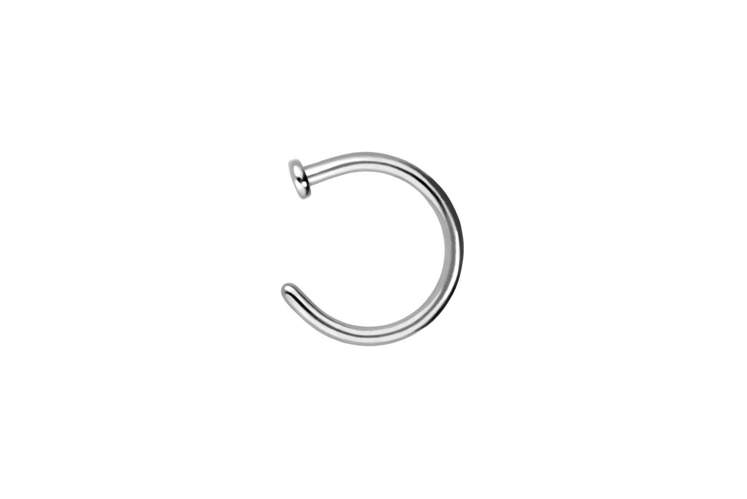 PIERCINGLINE Nasenpiercing Chirurgenstahl Nasenring offen PLATTE (Nasenstecker, 1-tlg)