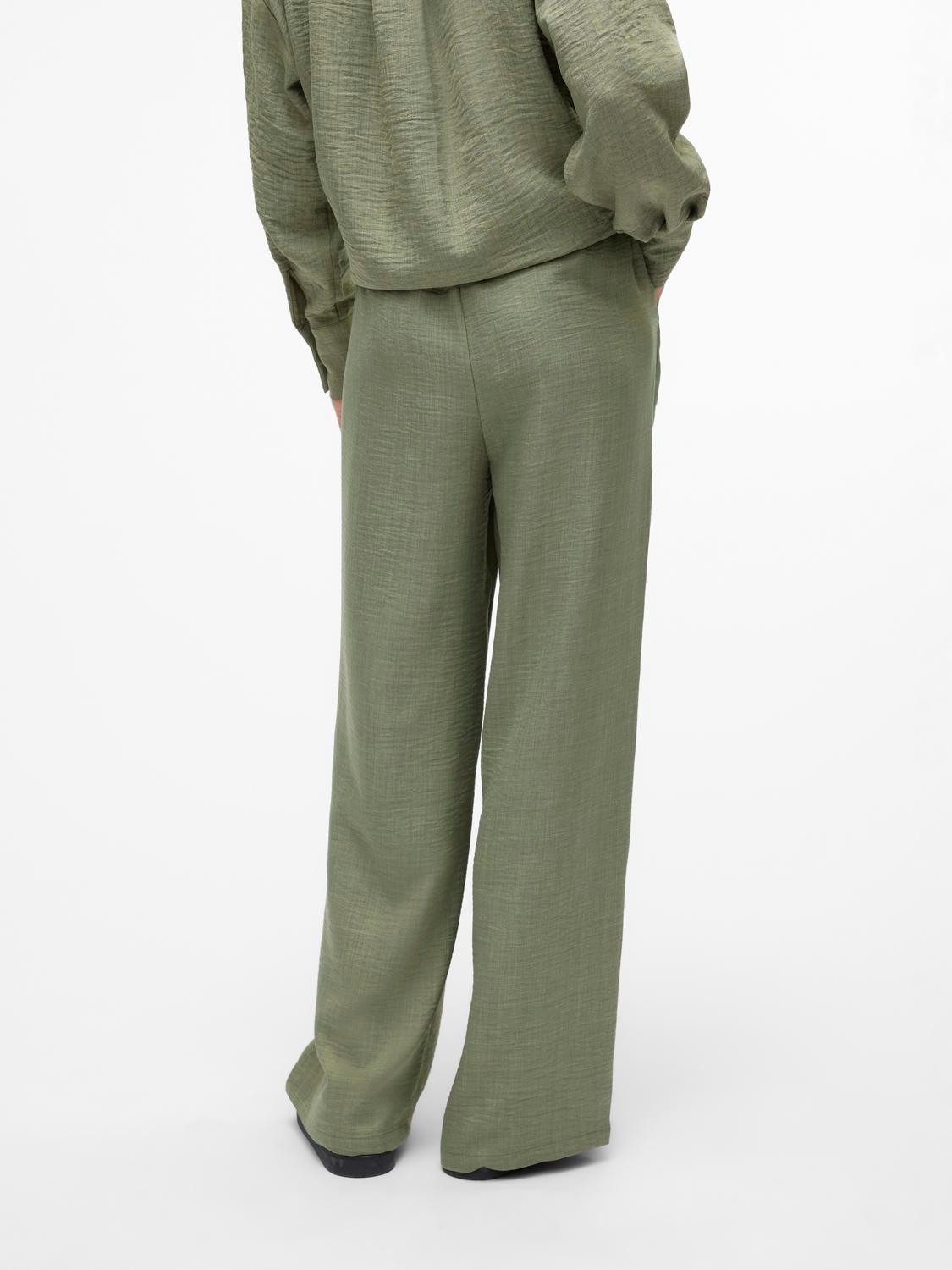 Vero Moda Schlupfhose VMMELANEY HW LOOSE PANT WVN GA NOOS Kunstfaser, loose fit
