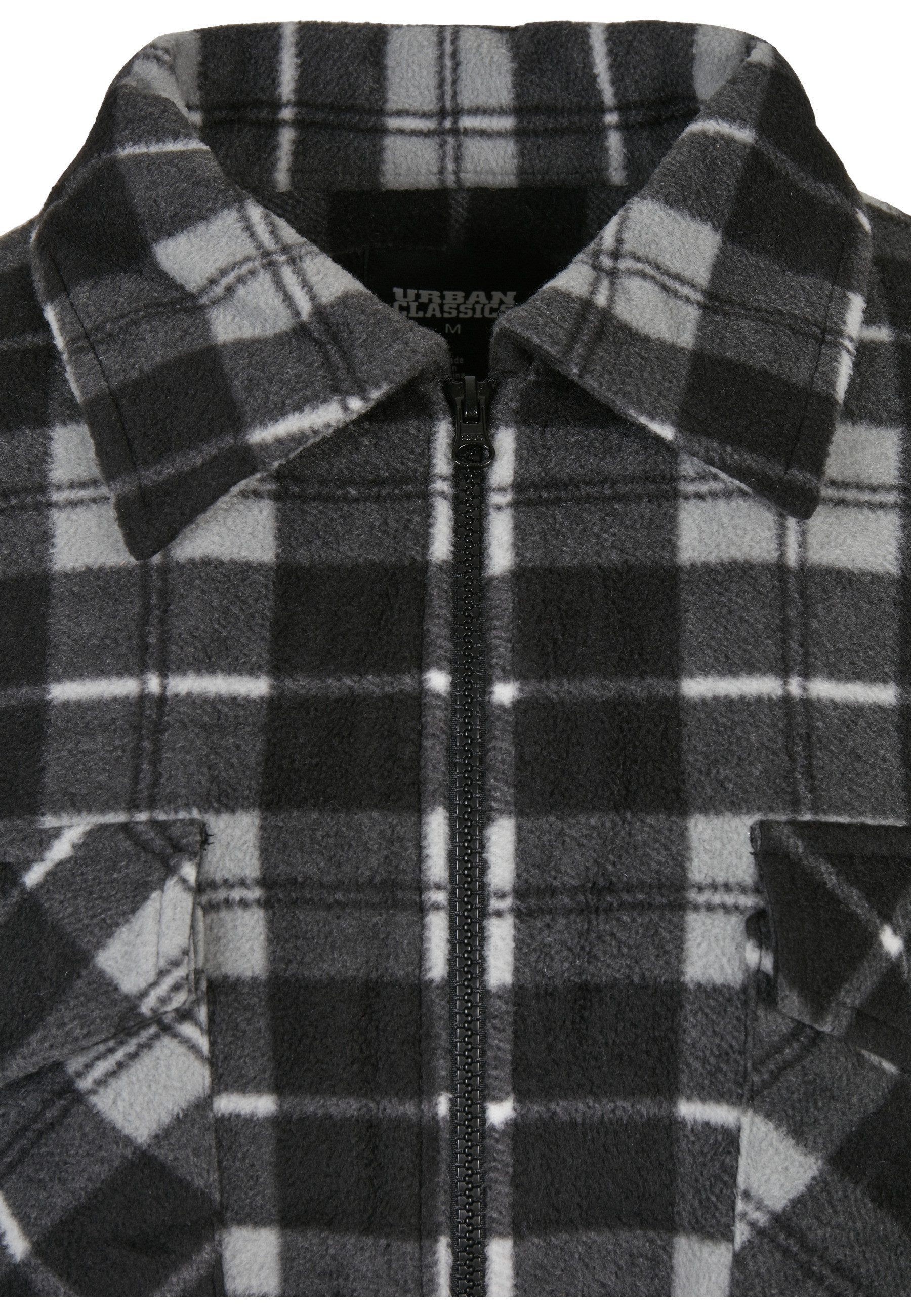 URBAN CLASSICS Langmantel Urban Classics Herren Plaid Teddy Lined Shirt Jacket