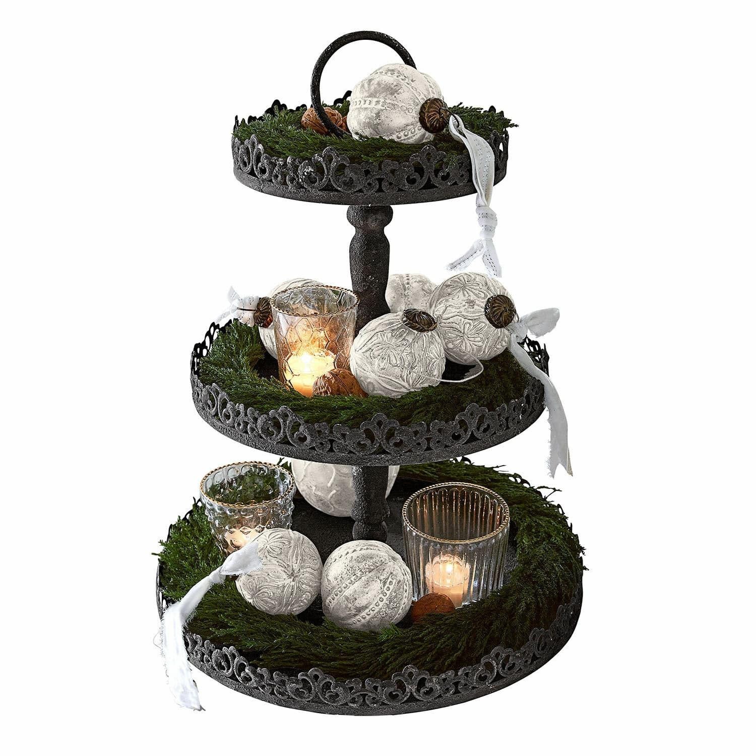 Mirabeau Etagere Etagere Garnette antikgrau, Eisen