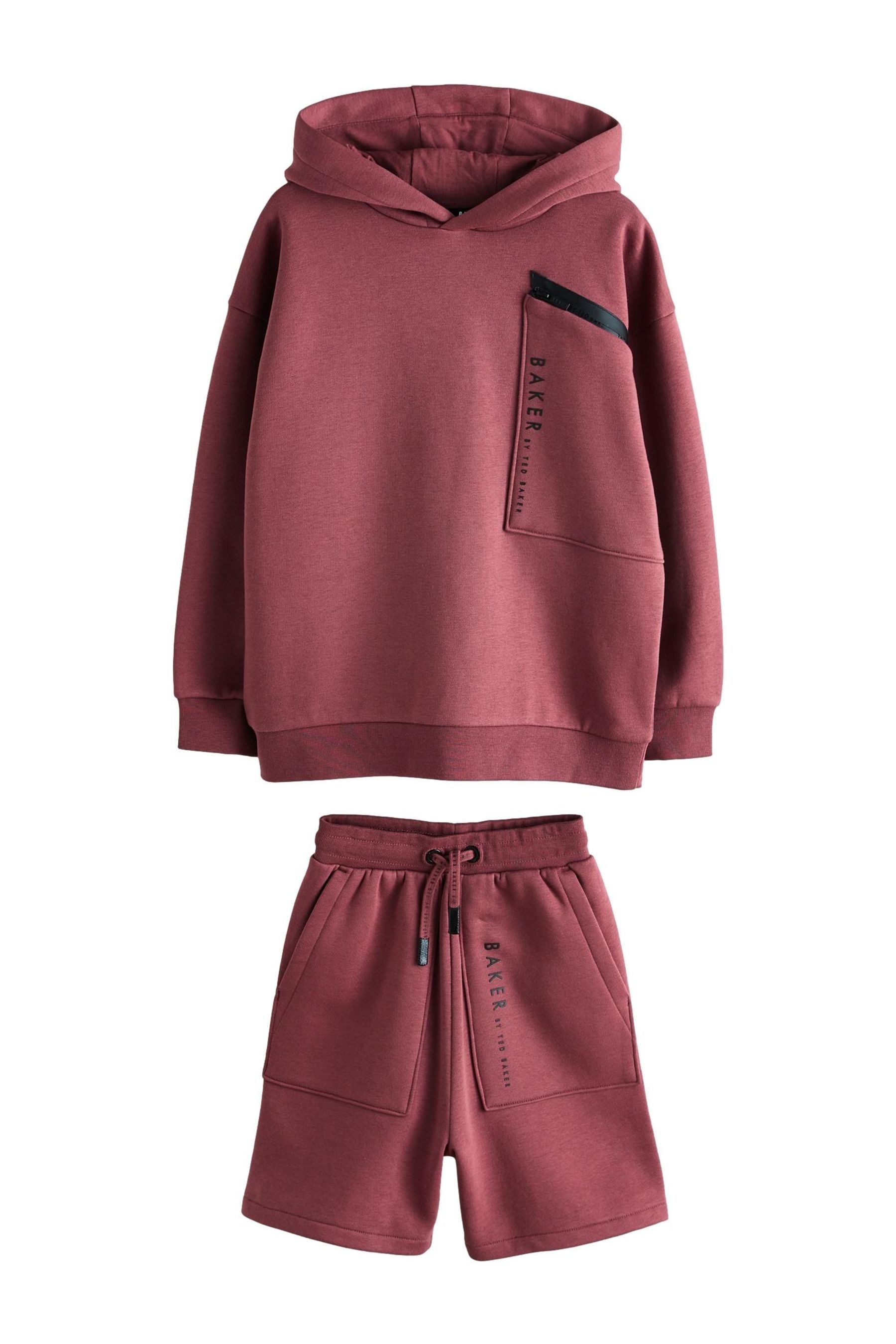 T-Shirt & Shorts Baker by Ted Baker Oversized Fit Hoodie + Shorts