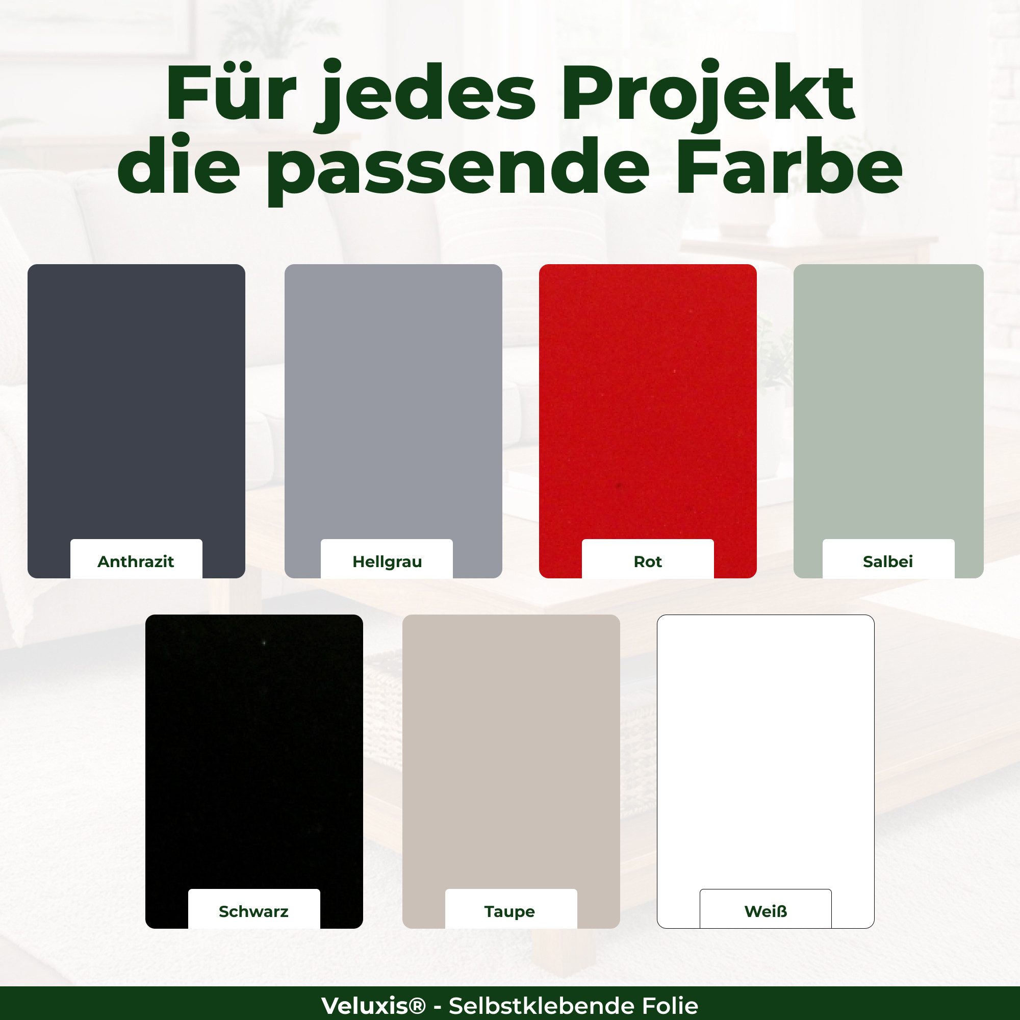 Veluxis Möbelfolie Veluxis® Möbelfolie für Küche & Bad, (1St), selbstklebend & reißfest – wasserfest & hitzebeständig – Bild 5 von 5