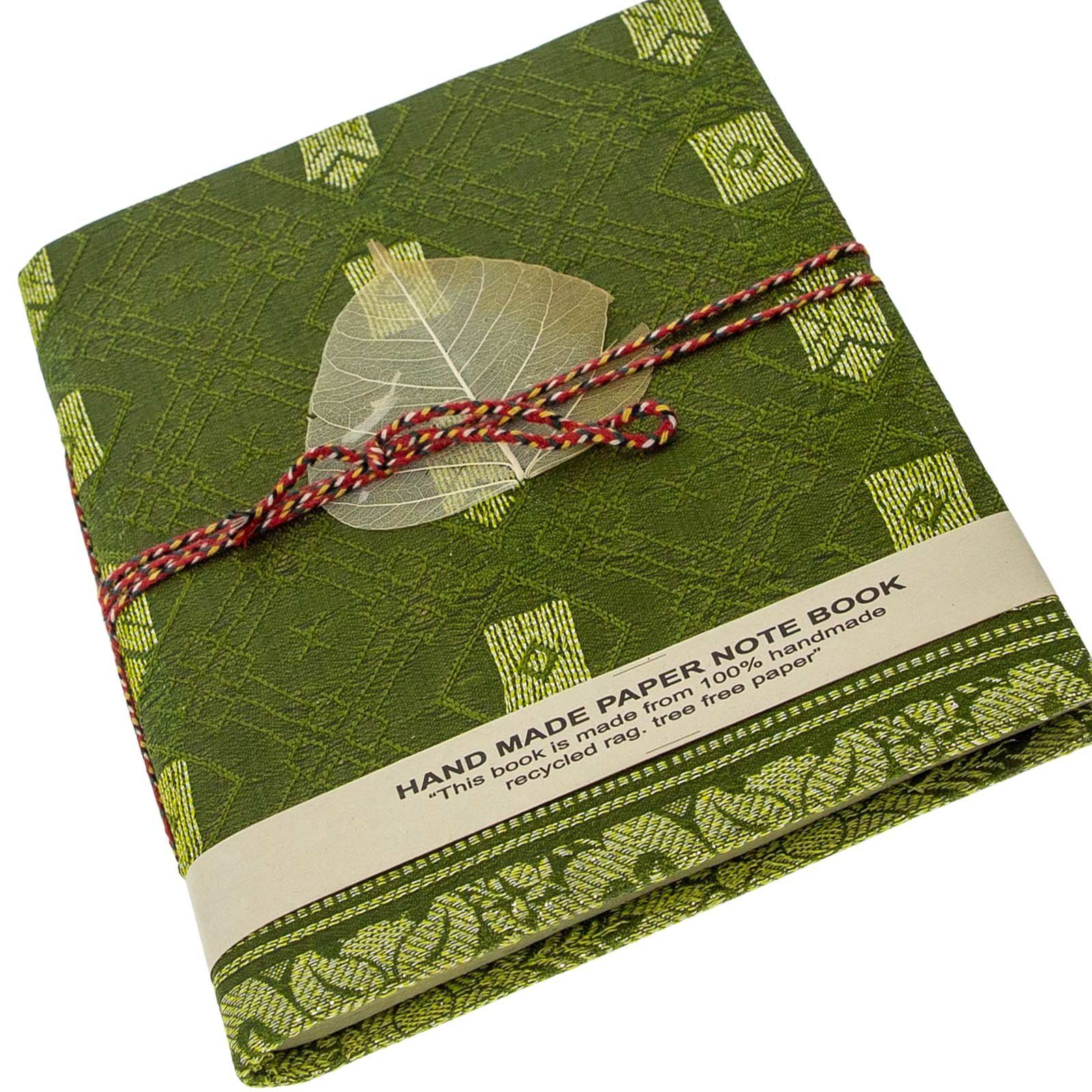 Sari 12,5x17cm KUNST handgefertigt Tagebuch UND Baumwollpapier-Notizbuch Poesie MAGIE Tagebuch