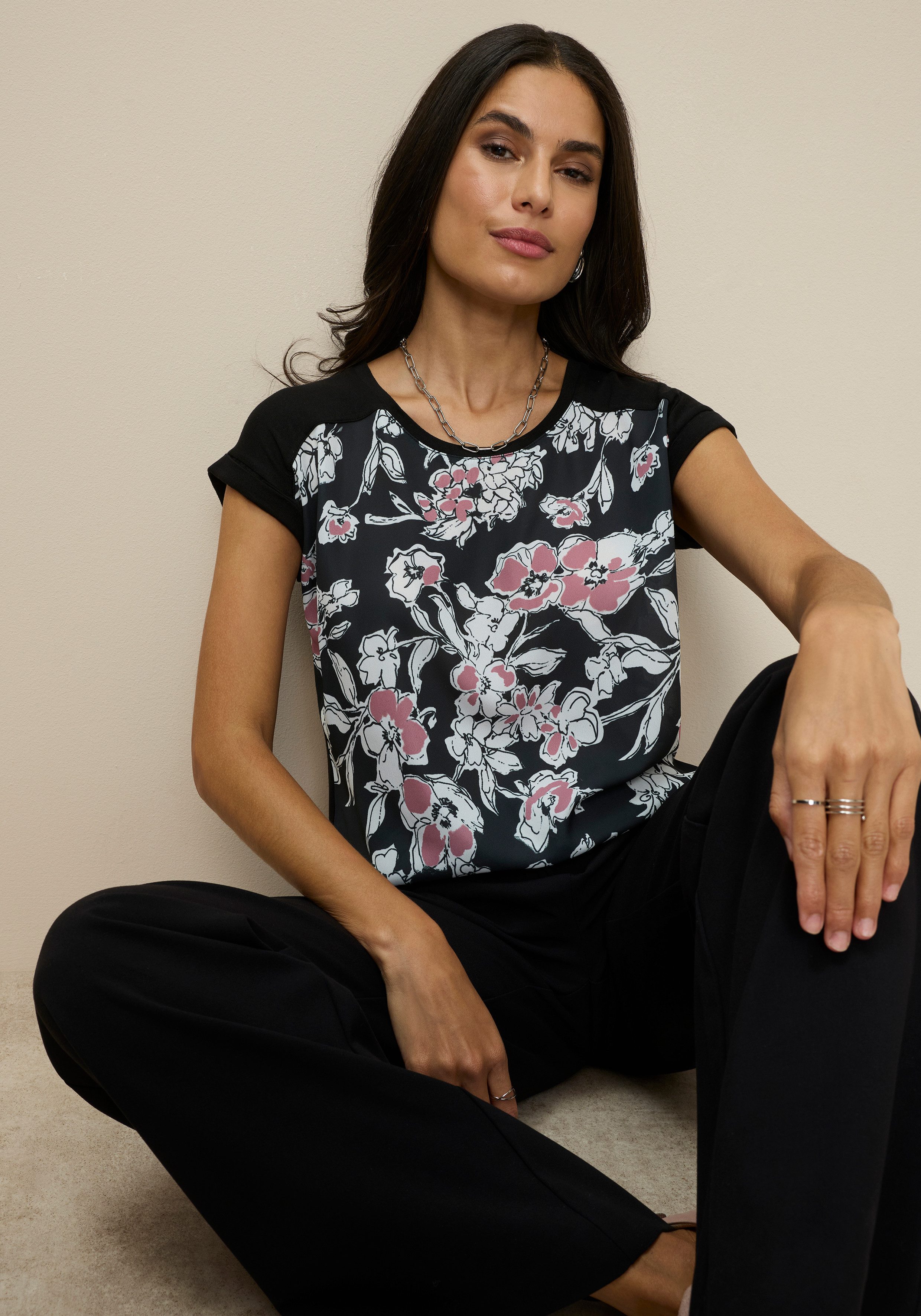 Tamaris Shirtbluse in lockerer Form mit Print