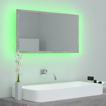 vidaXL Badspiegel LED-Badspiegel Betongrau 80x8,5x37 cm Acryl (1-St)