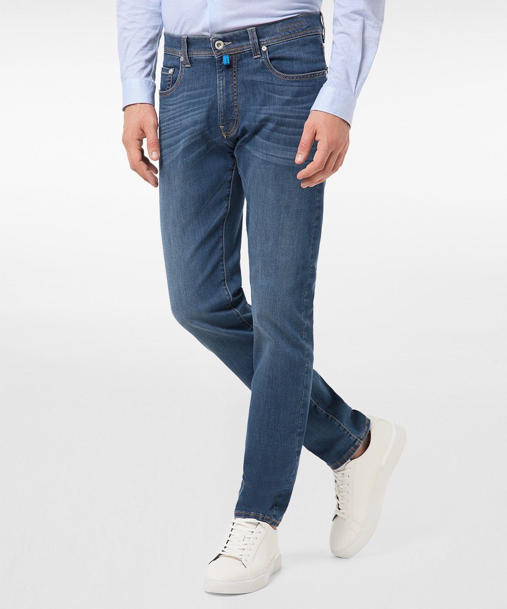 3451 mid 5-Pocket-Jeans used CARDIN Pierre Cardin blue PIERRE FUTUREFLEX 8815.01 LYON