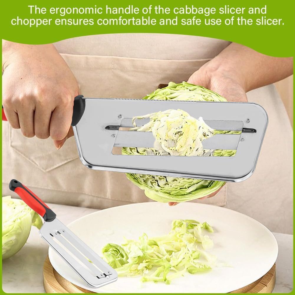 FELIXLEO Gemüseschneider 32cm Kohlschneider Krautsalat Salatschneider Edelstahl Küche Rot – Bild 5 von 5