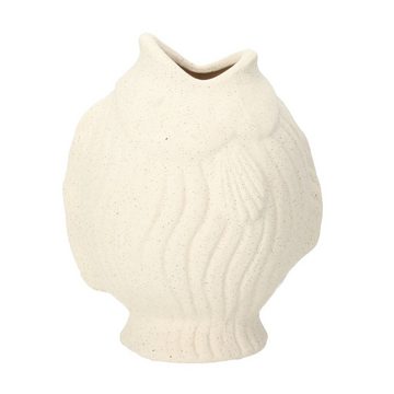 NORDAL Tischvase Nordal DUCIE Vase Fisch L 25 cm Steingut handmade weiß (1 St)