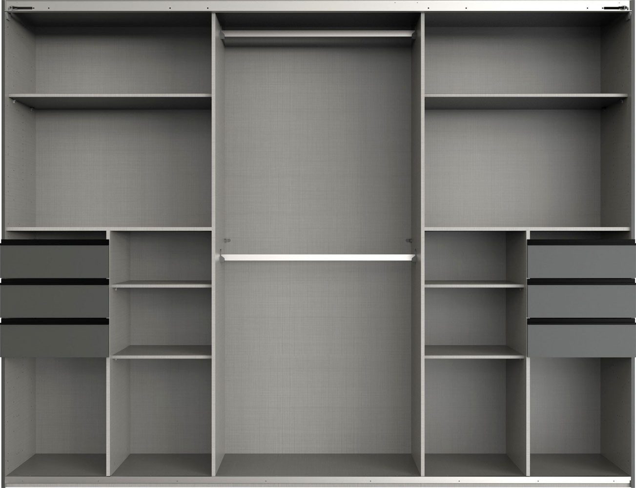 Wimex Schwebetürenschrank Saigon (3 Türen, 6 Schubladen, 6 Einlegeböden, 2 günstig online kaufen