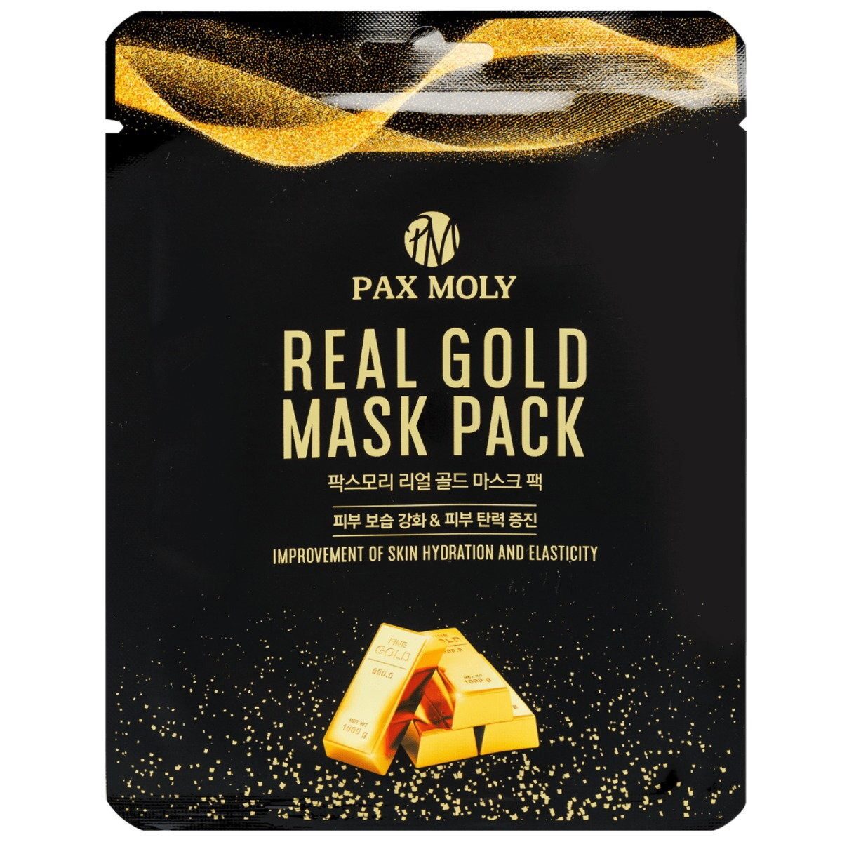 Pax Tuchmaske PaxMoly, Real Gold, feuchtigkeitsspendende Tuchmaske