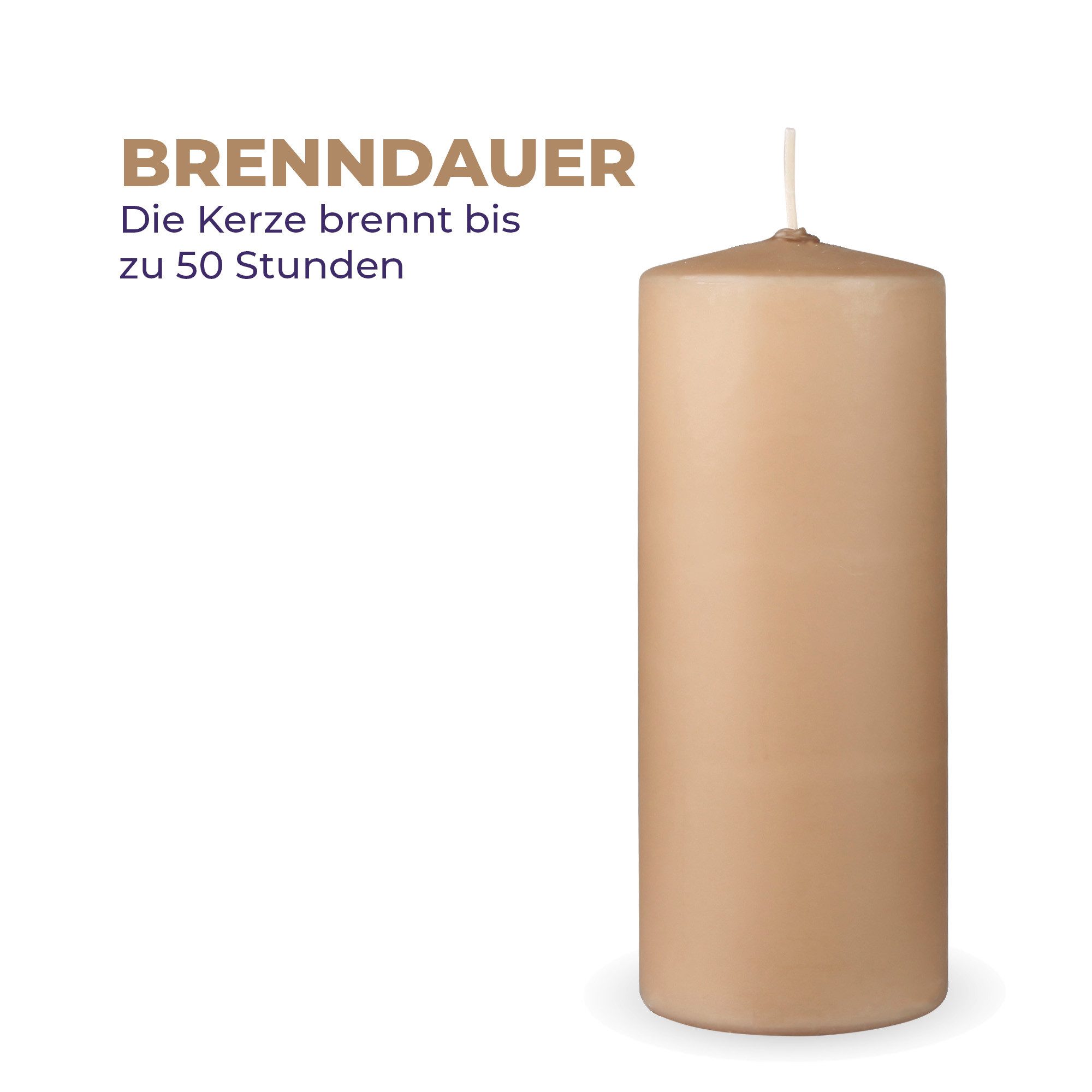 HS Candle Stumpenkerze Säulenkerze Ø7cm (1-tlg), günstig online kaufen