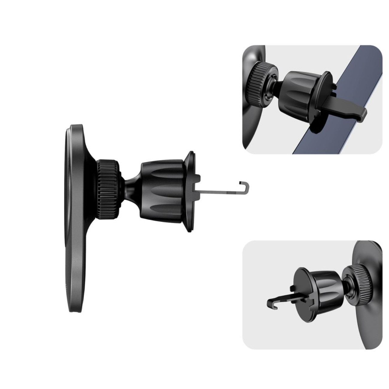 TECH PROTECT Handy-Halterung MM15W-V1, (bis 7 Zoll, Einzelartikel, Einzelartikel, MagSafe-kompatible Autohalterung mit 15 W Induktionsladefunktion)