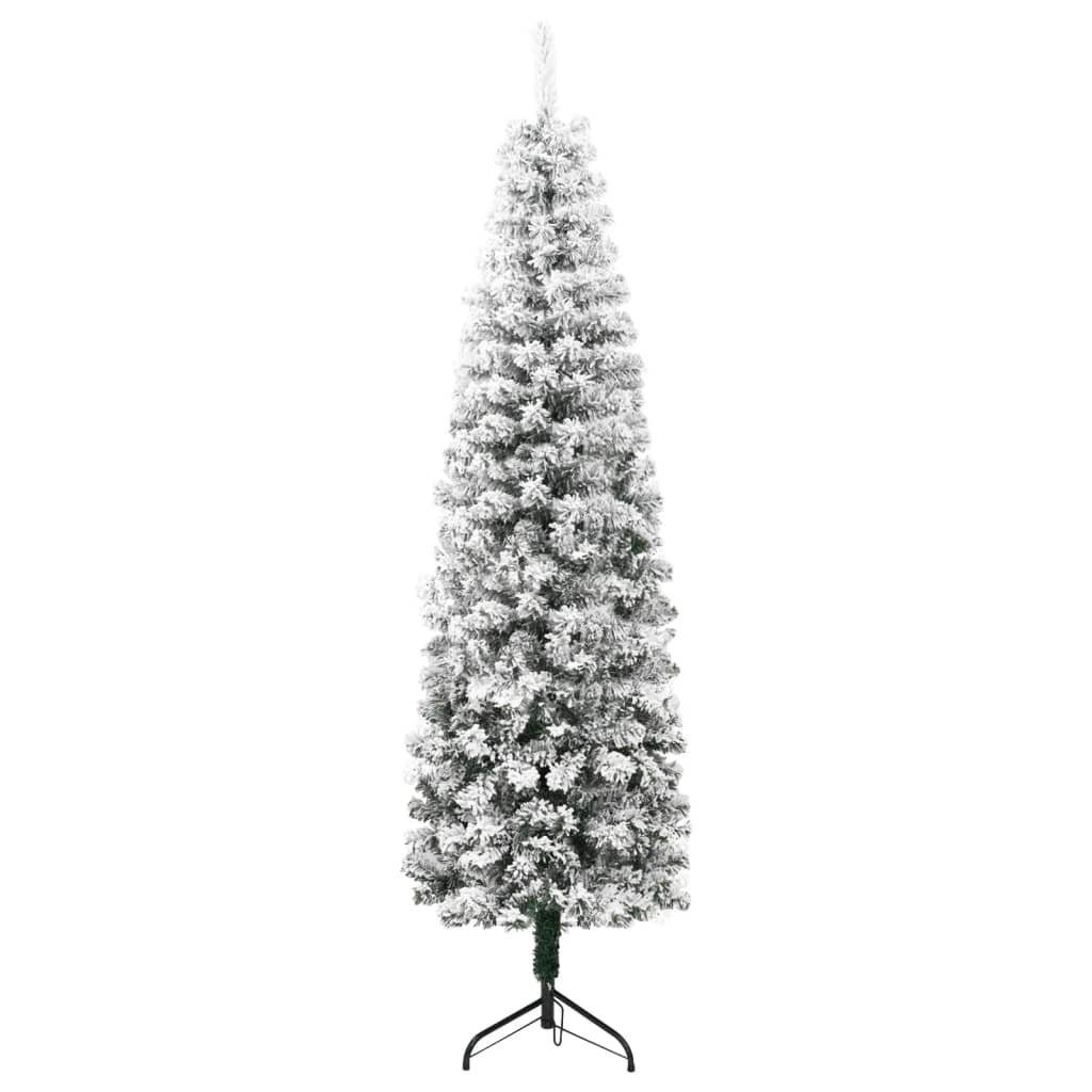 Weihnachtsbaum cm furnicato Künstlicher Schlank Künstlicher mit Schnee 120 Halb-Weihnachtsbaum