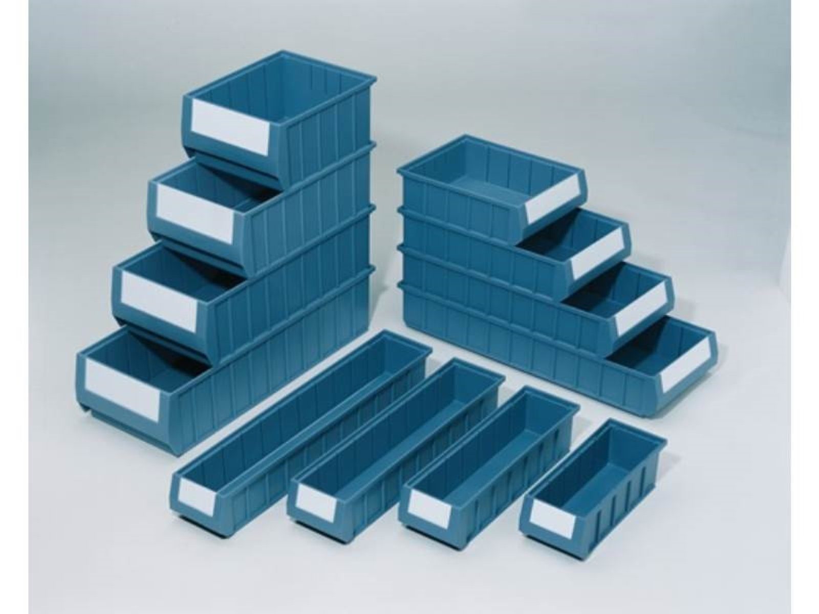 PP hochwertigem, Regalkasten PROMAT unzerbr 8er Pack Regal aus blau L500xB234xH90mm